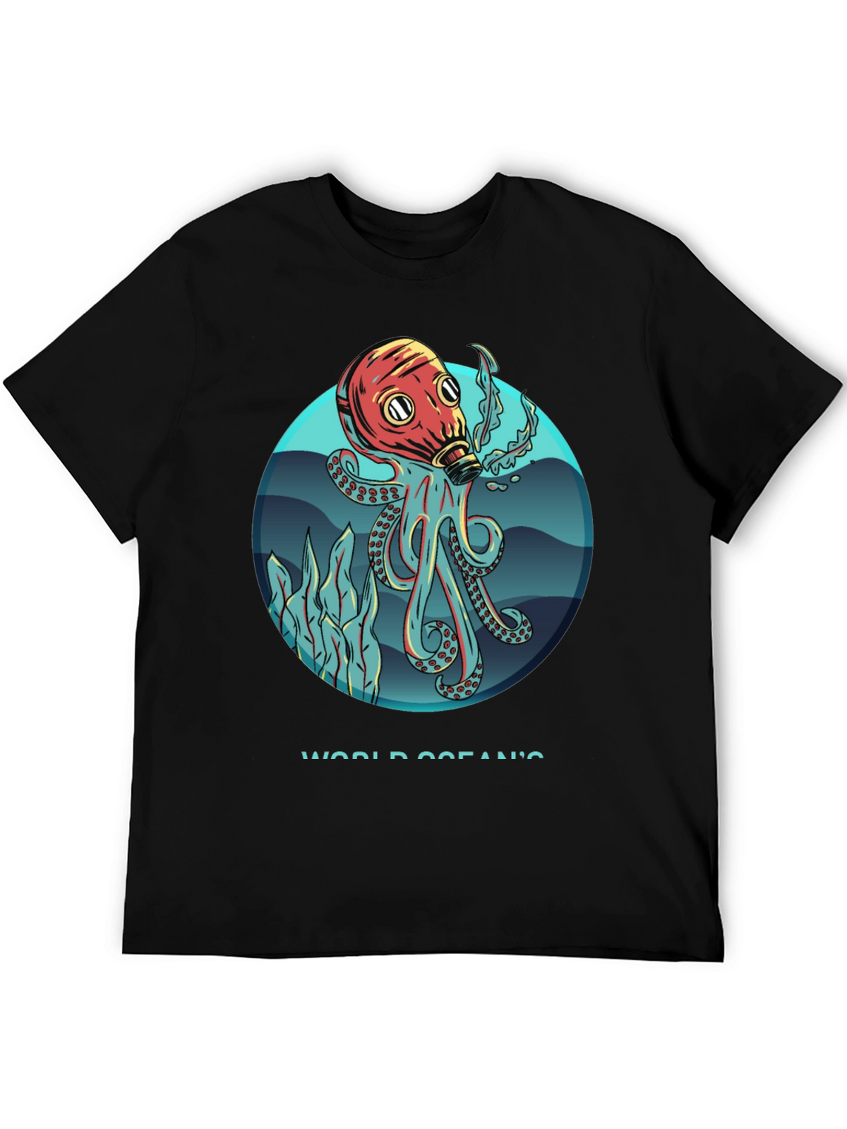 Octopus Gas Mask Graphic T-Shirt