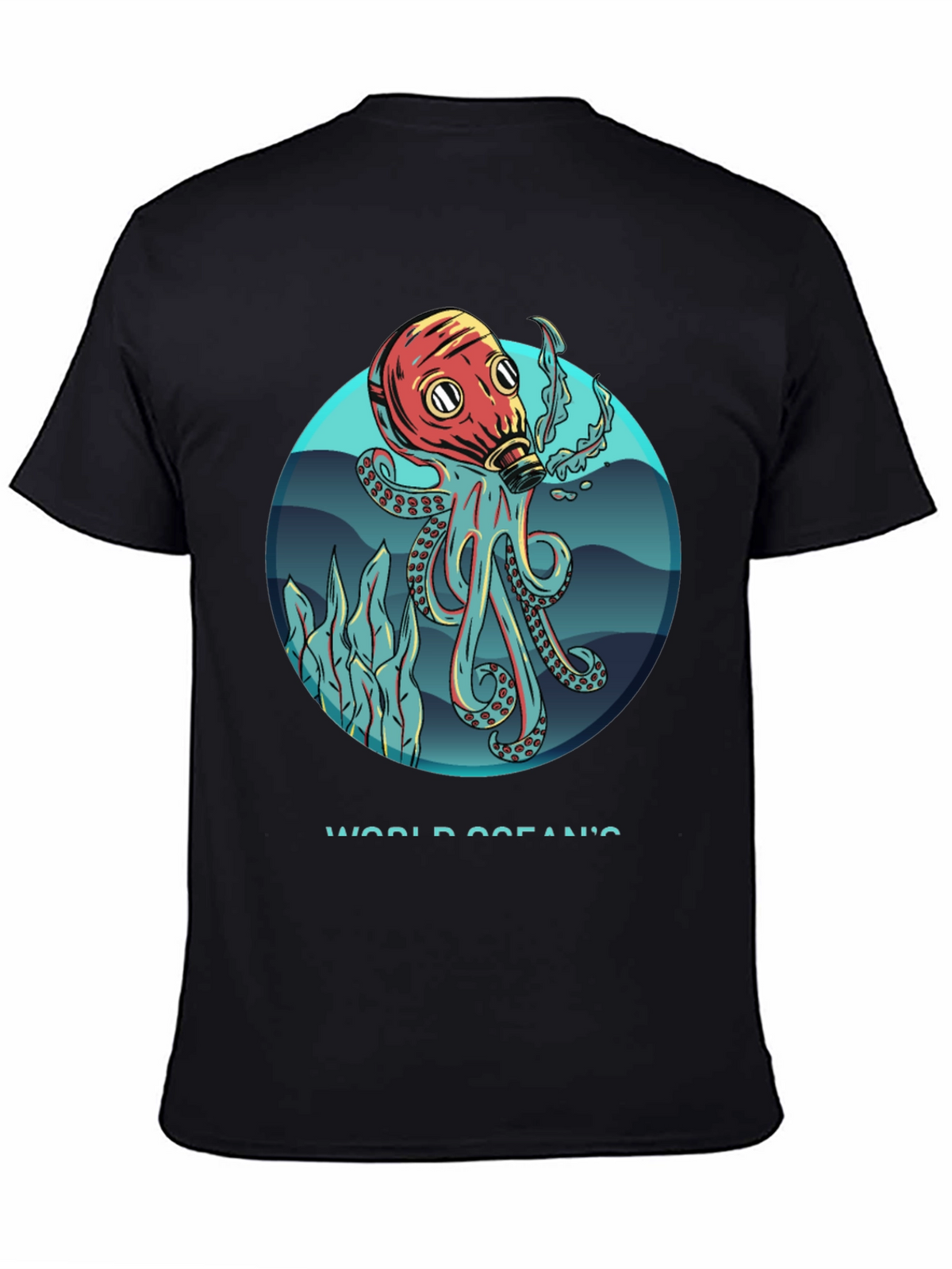Octopus Gas Mask Graphic T-Shirt
