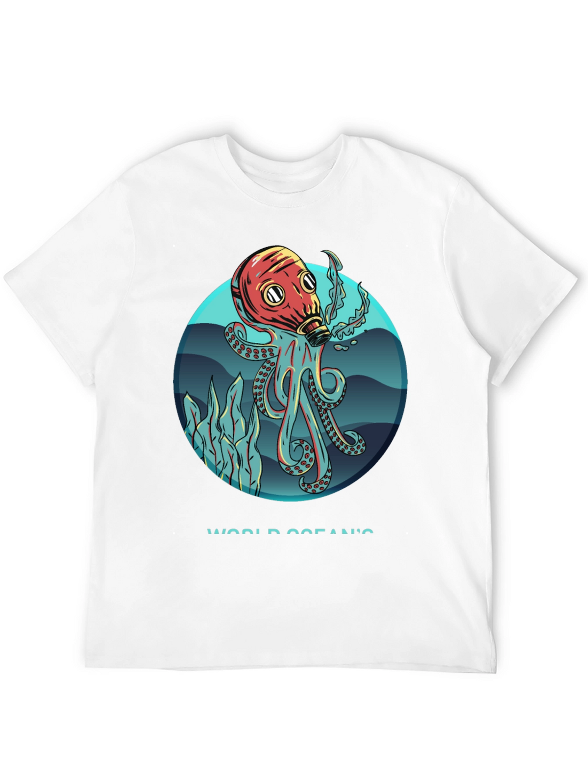 Octopus Gas Mask Graphic T-Shirt