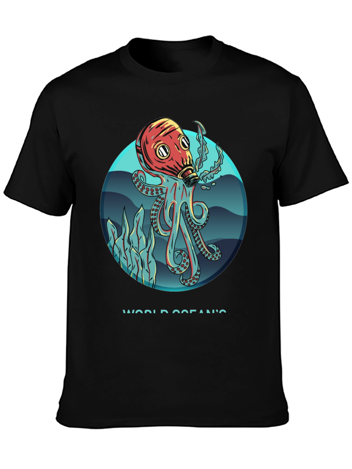 Octopus Gas Mask Graphic T-Shirt