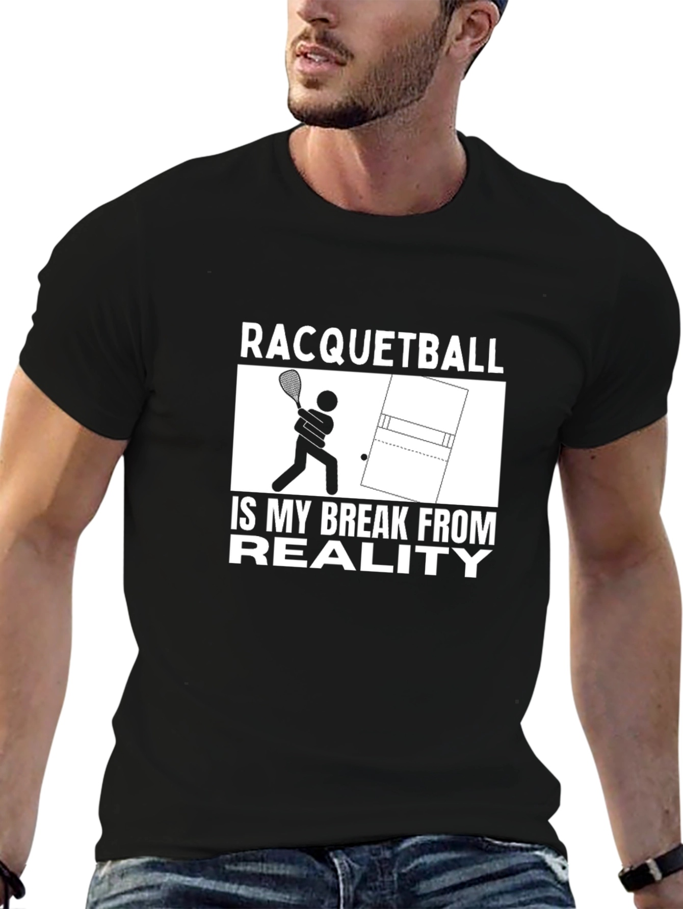 Racquetball Break From Reality Graphic T-Shirt