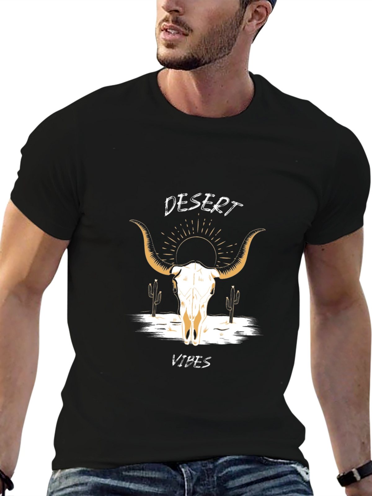 Desert Vibes Graphic Tee - Black