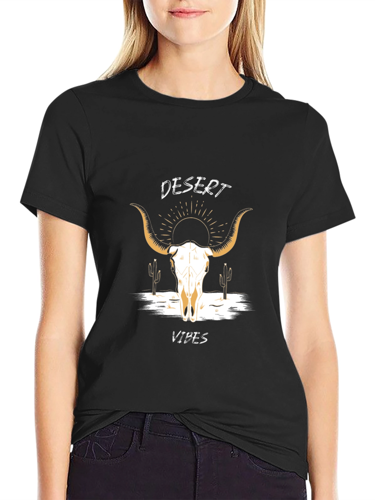 Desert Vibes Graphic Tee - Black