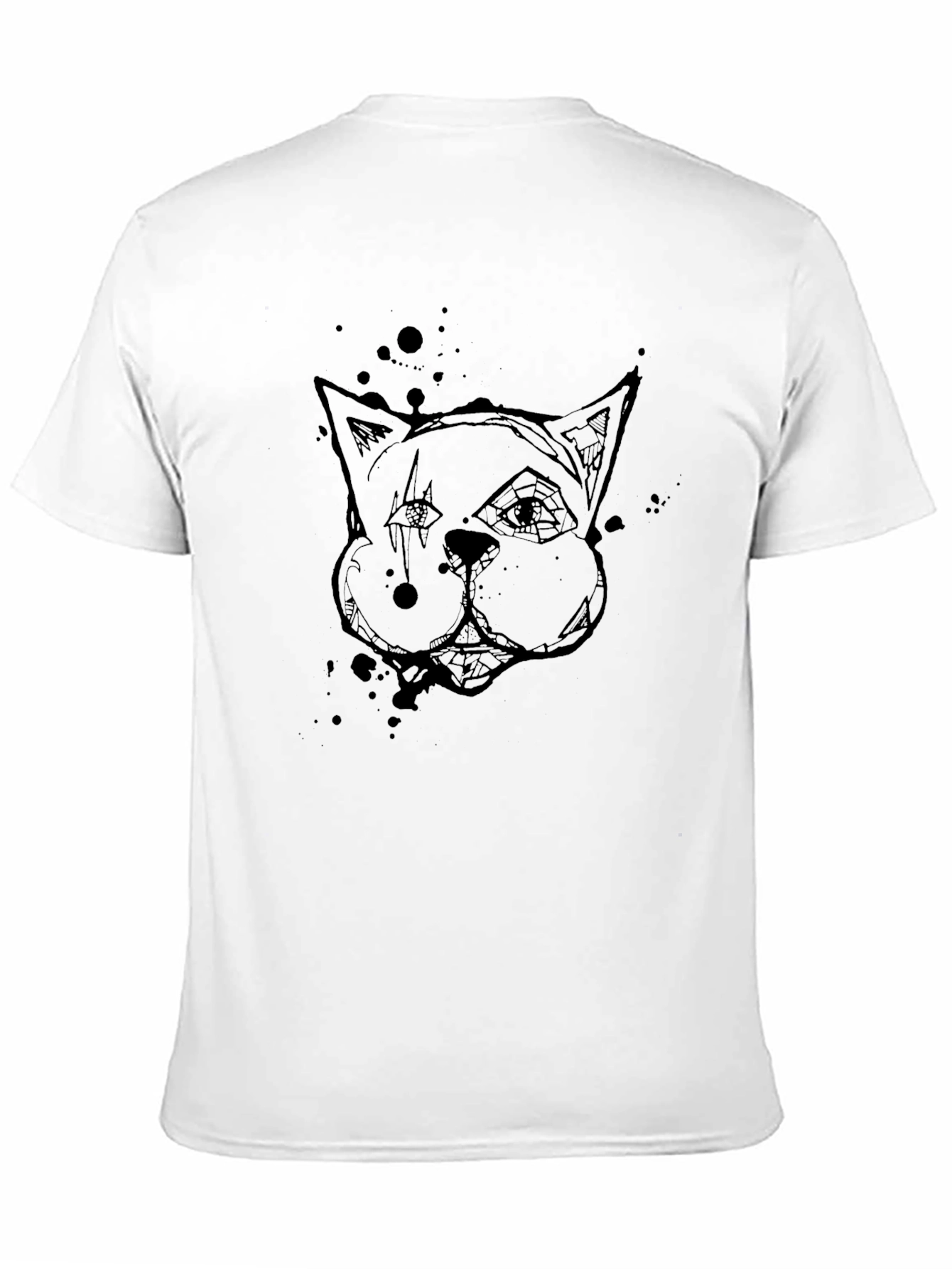 Edgy Cat Graphic Tee - Black Cotton T-Shirt