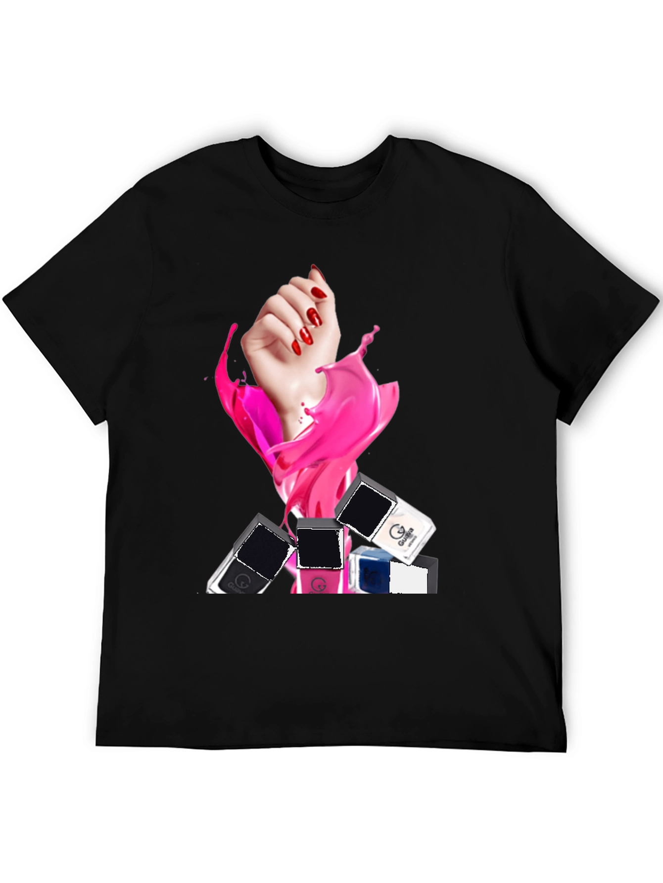 Nail Polish Splash Graphic T-Shirt