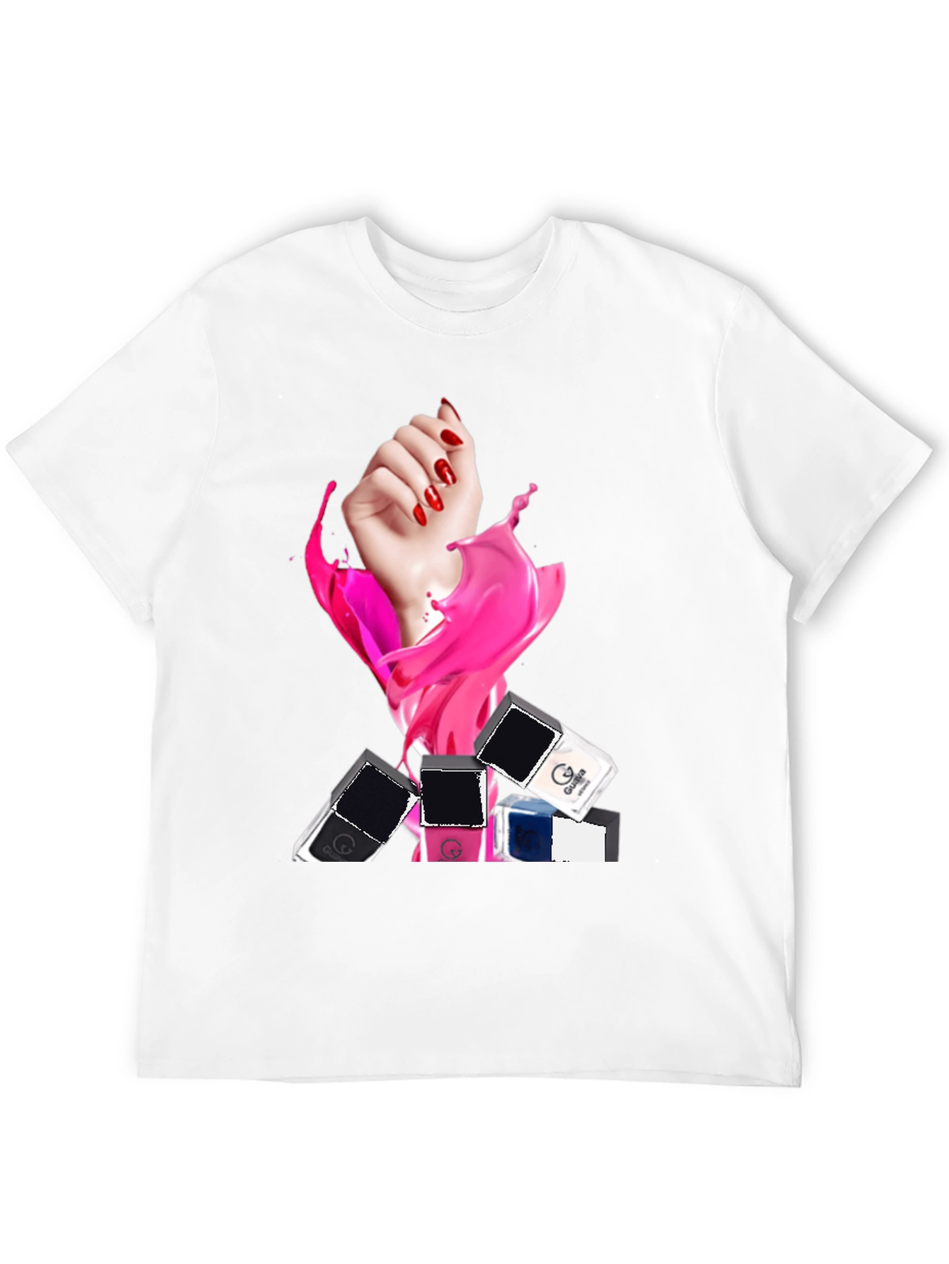 Nail Polish Splash Graphic T-Shirt