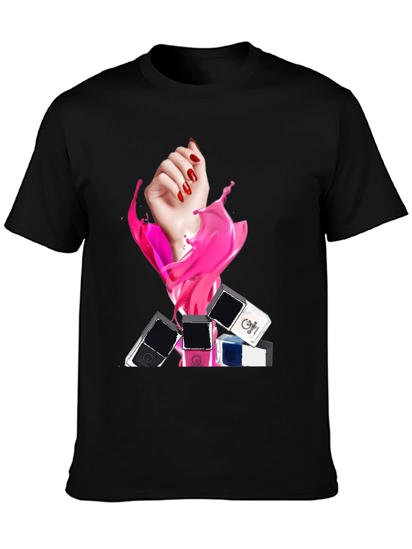 Nail Polish Splash Graphic T-Shirt