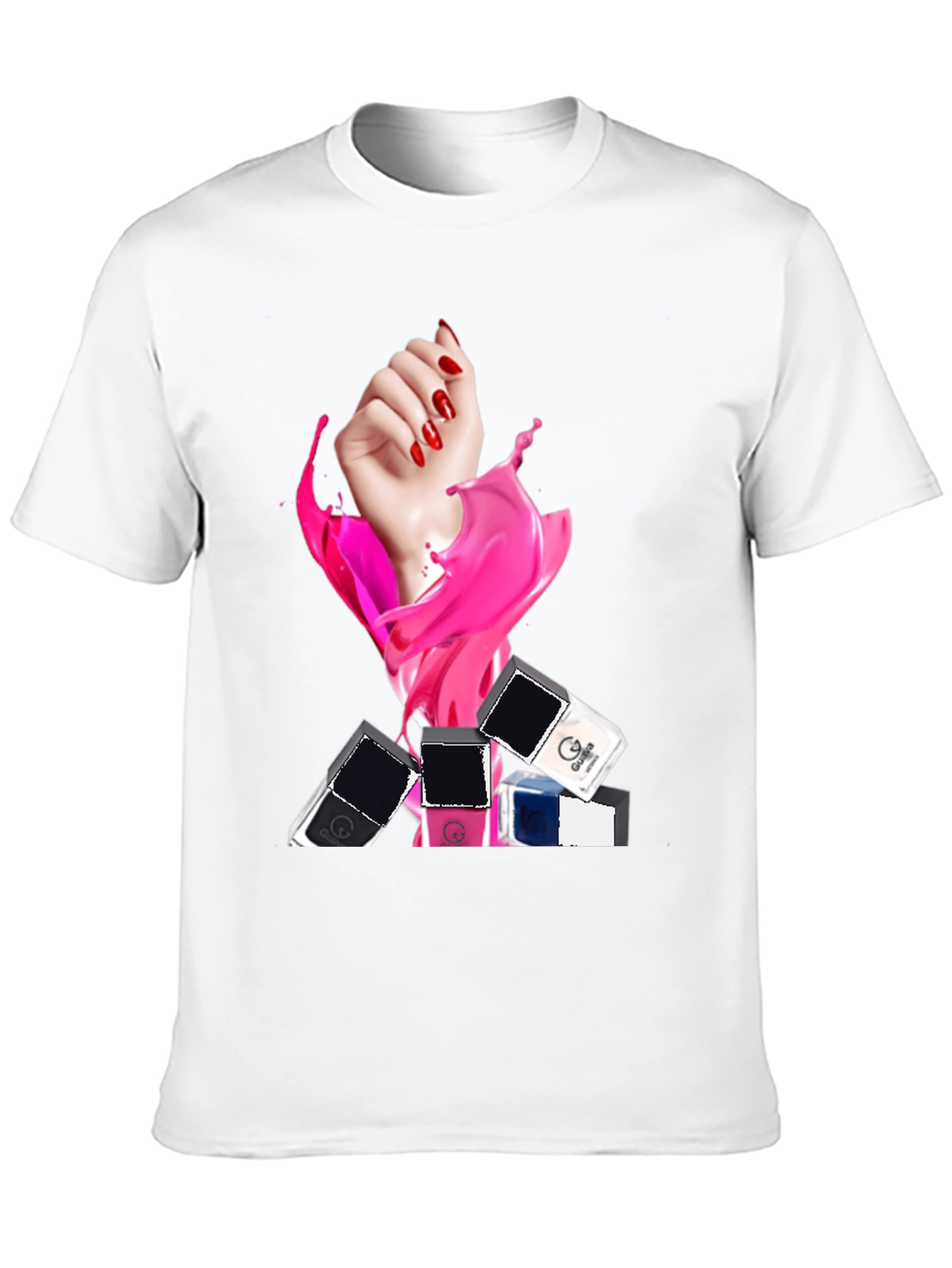 Nail Polish Splash Graphic T-Shirt