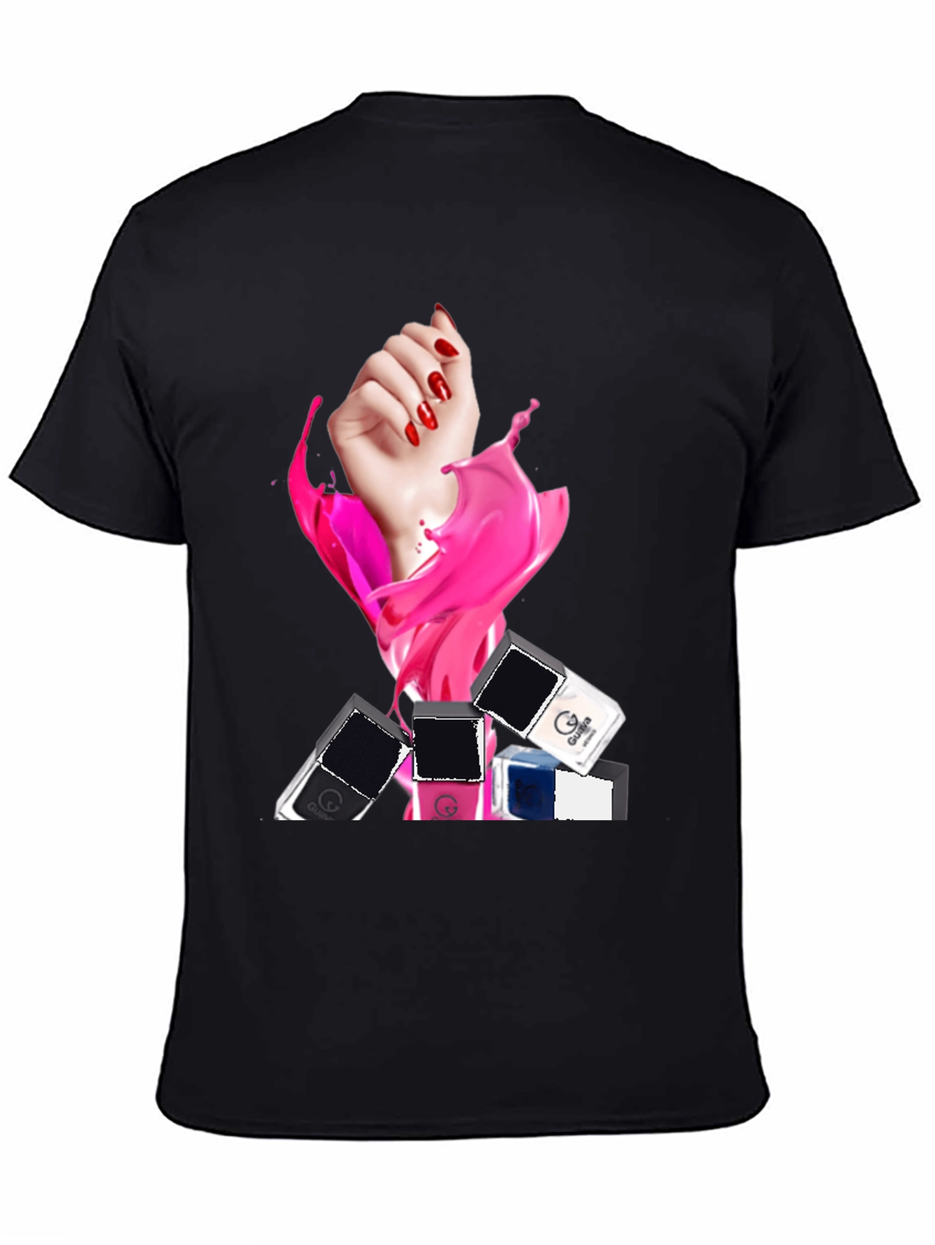 Nail Polish Splash Graphic T-Shirt