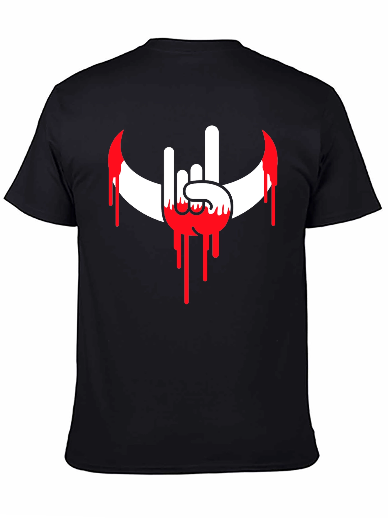 Rock On Bloody Crescent T-Shirt - Black