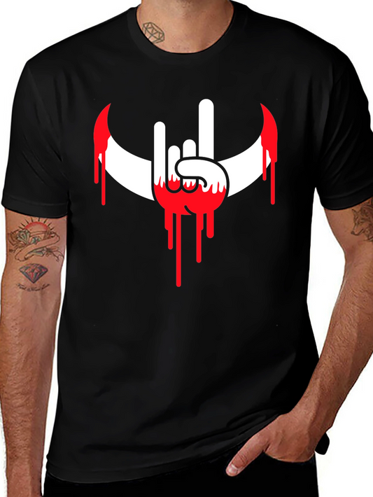 Rock On Bloody Crescent T-Shirt - Black