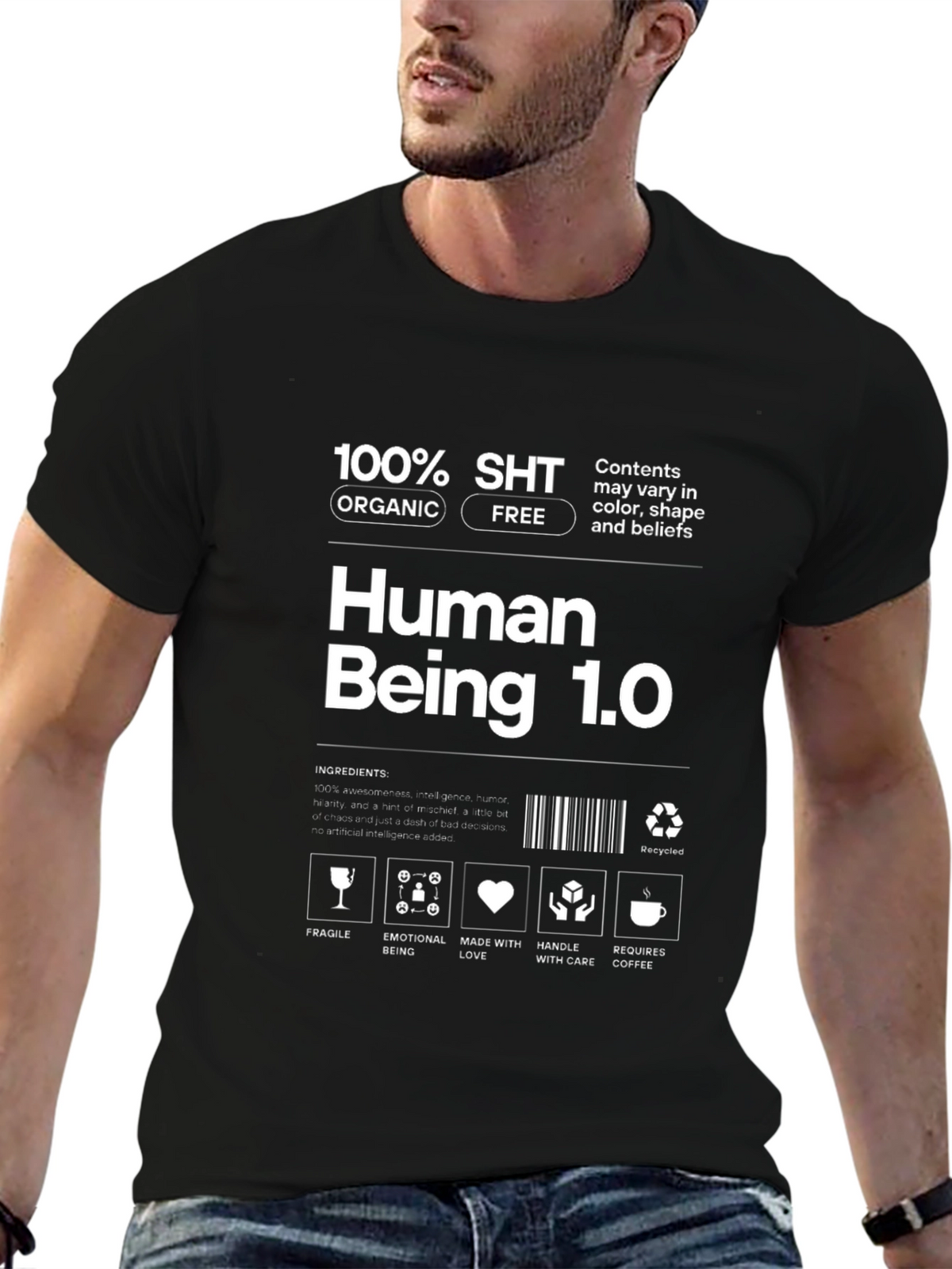 Human Being 1.0 T-Shirt Funny Gift