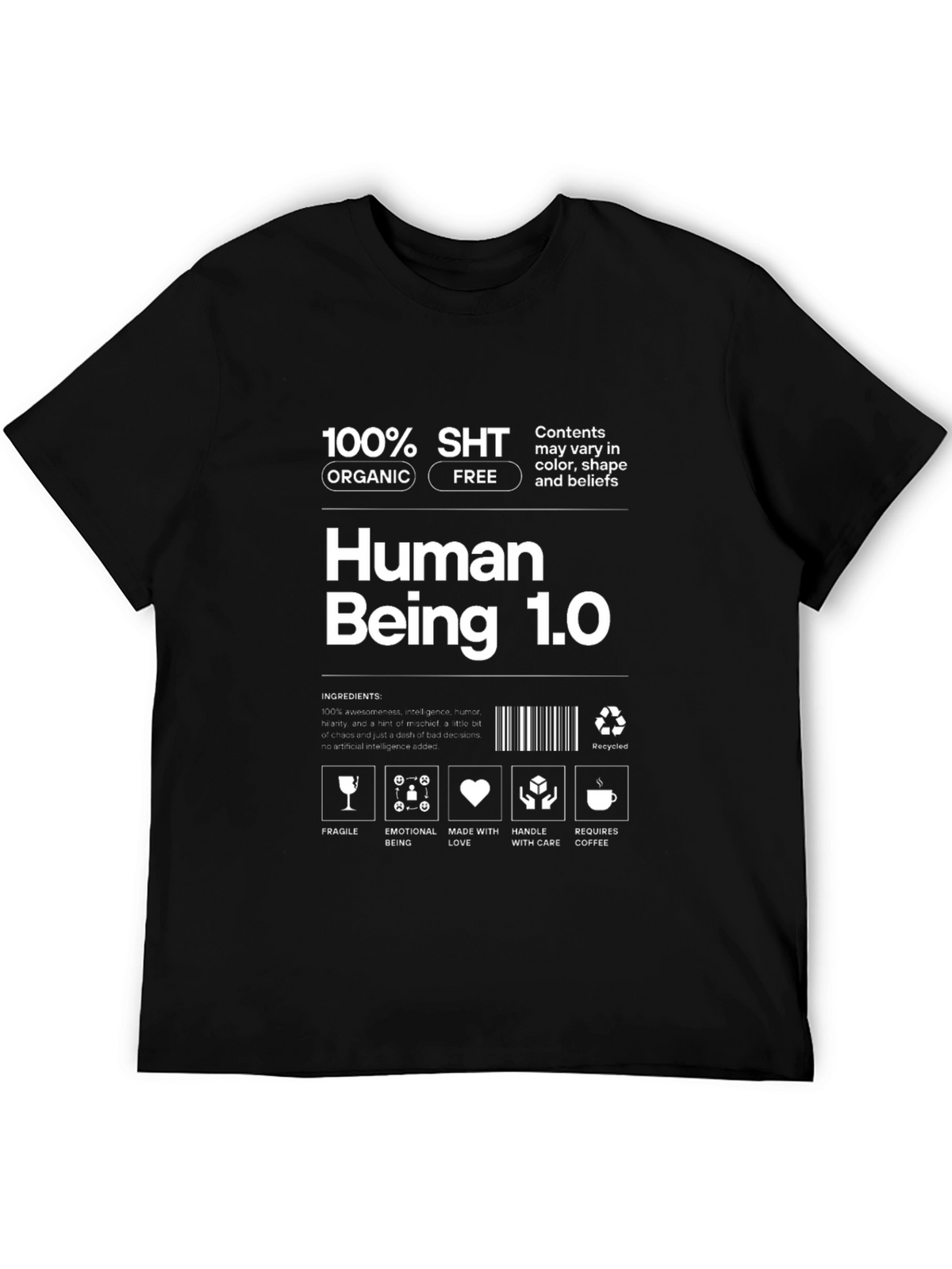 Human Being 1.0 T-Shirt Funny Gift