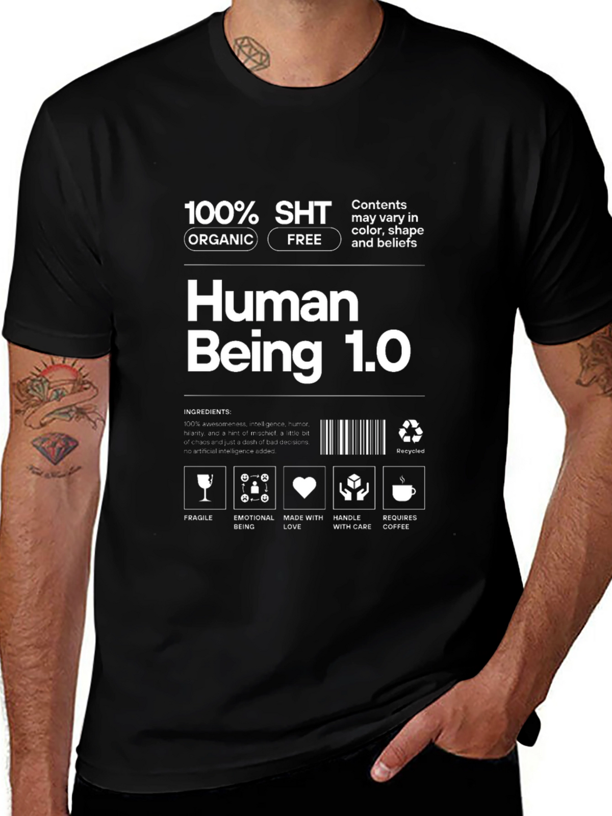 Human Being 1.0 T-Shirt Funny Gift