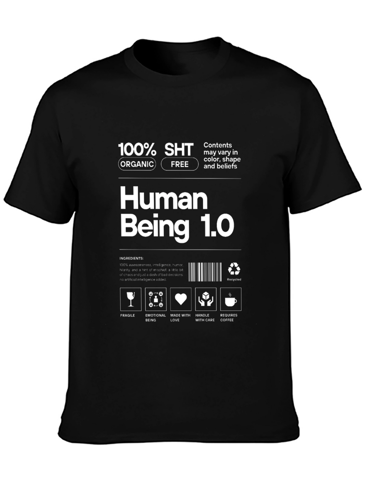 Human Being 1.0 T-Shirt Funny Gift