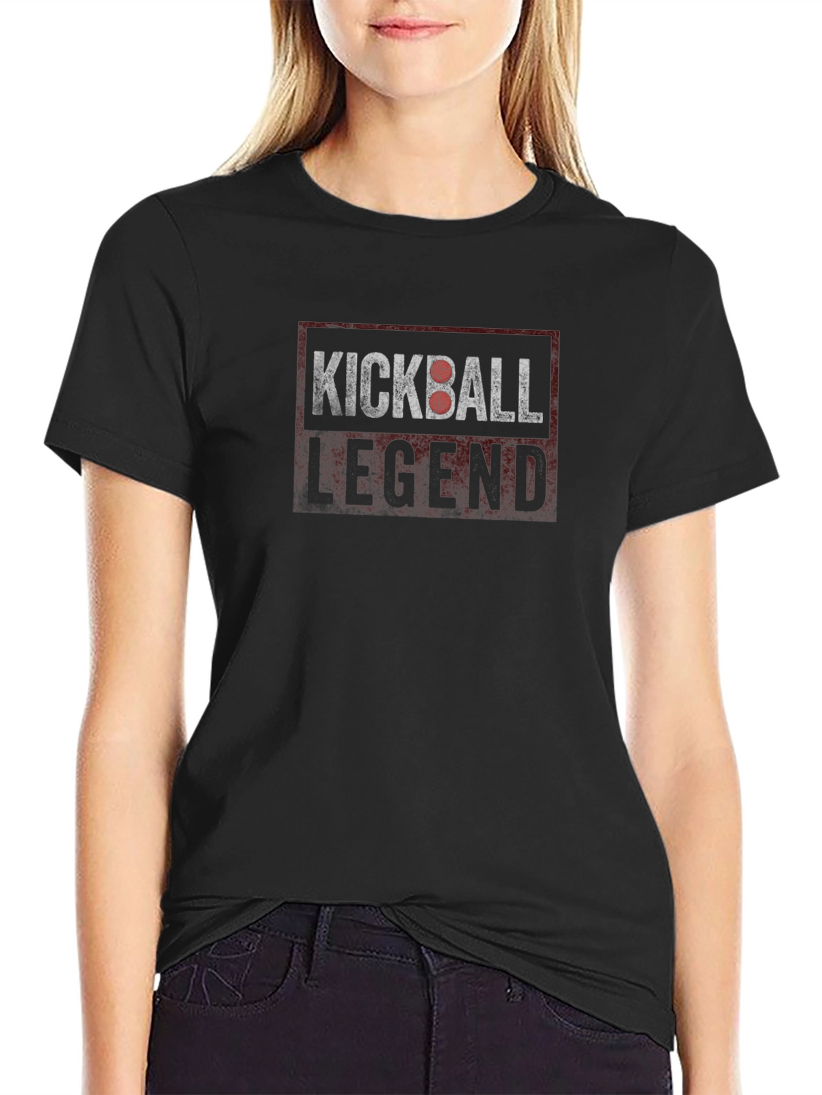 Kickball Legend Graphic Tee - Black Cotton T-Shirt