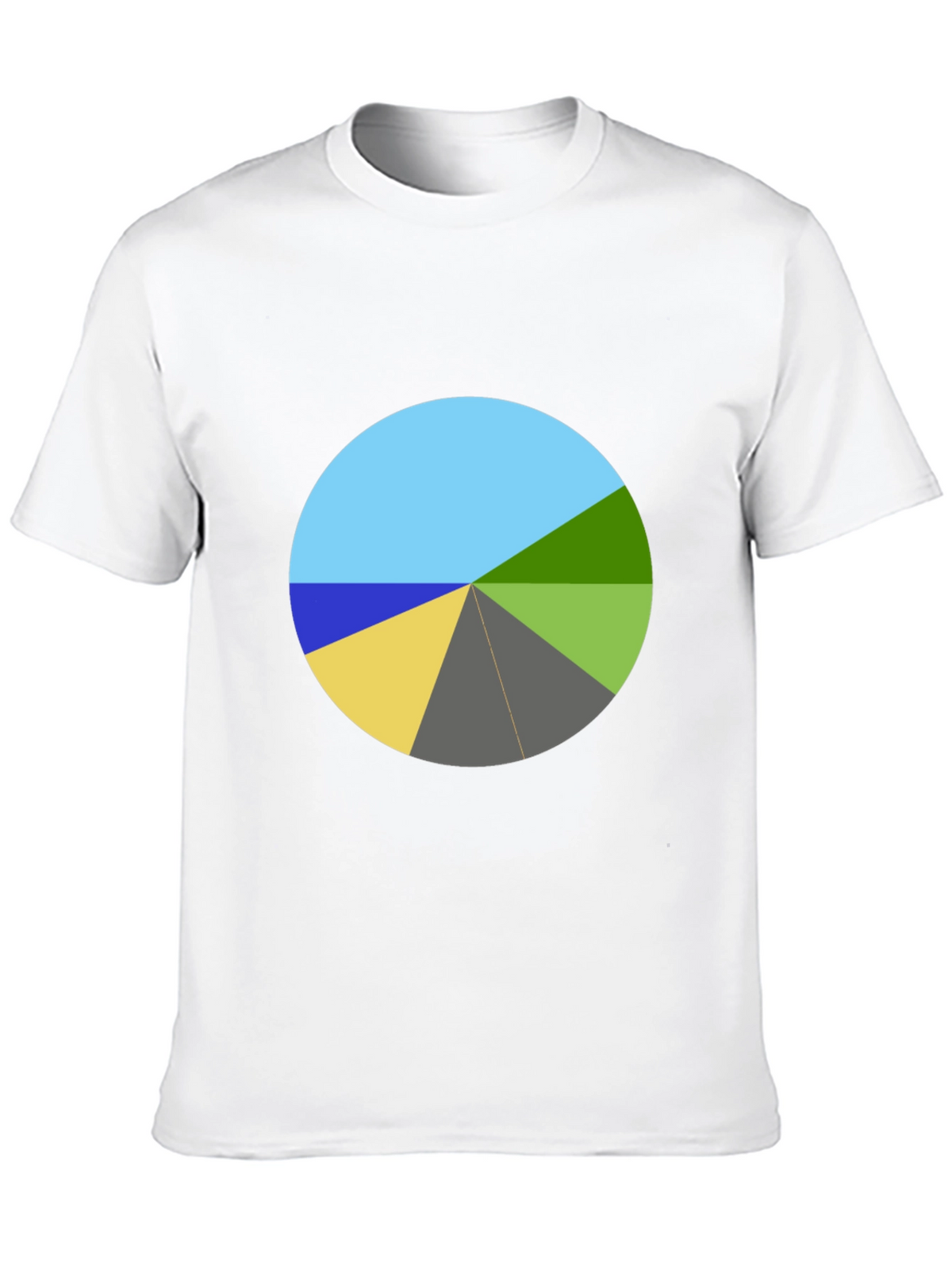 Geometric Pie Chart Graphic Tee - Unique Design