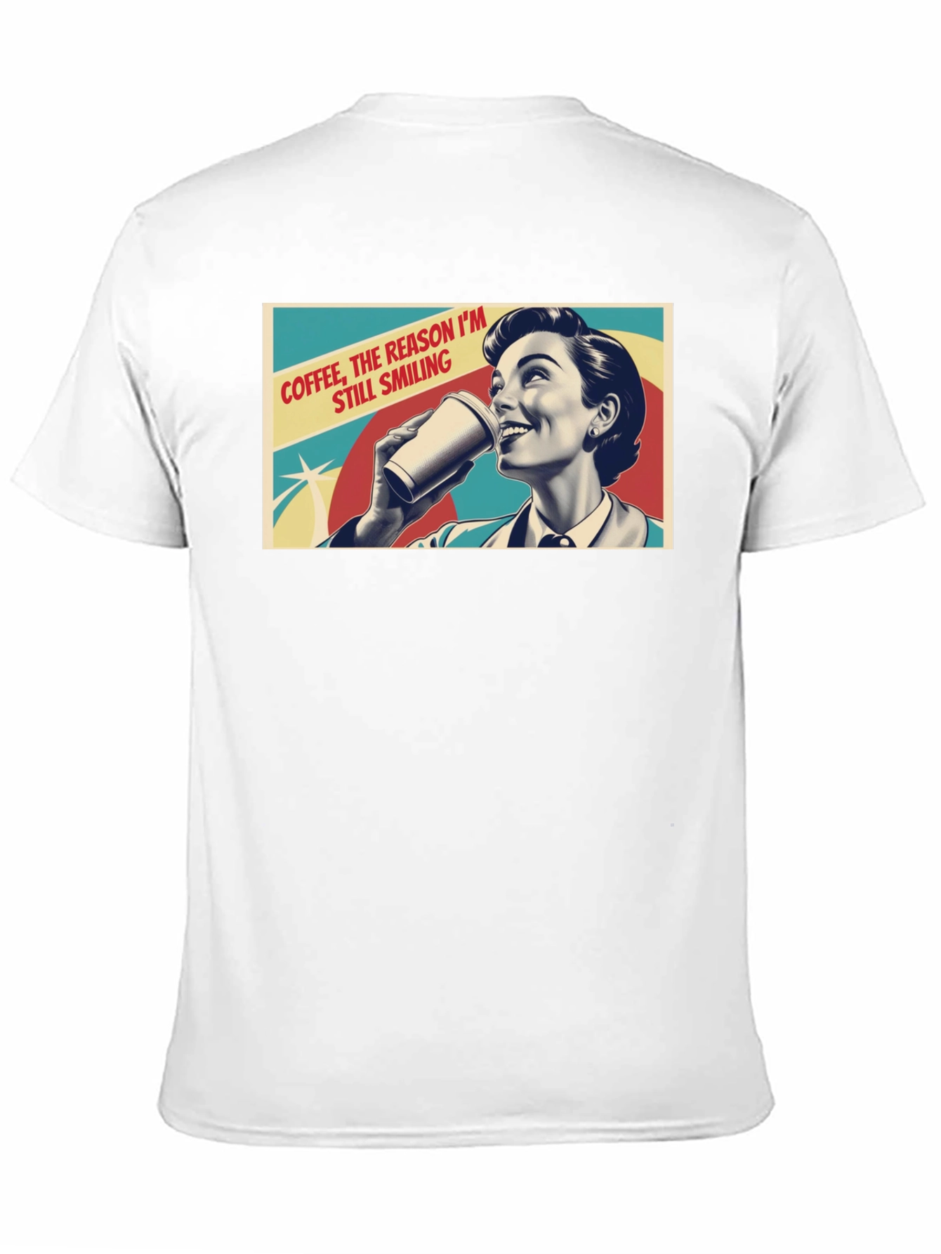 Coffee Smiling Woman Graphic Tee