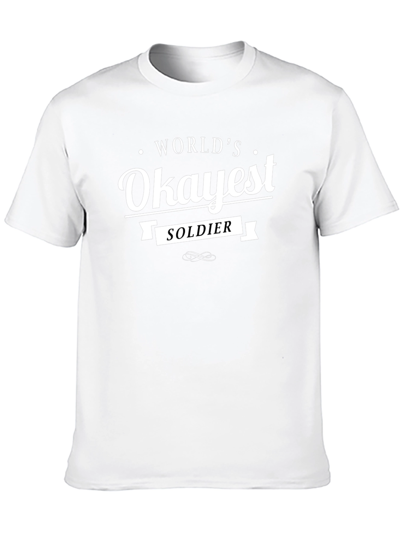 Worlds Okayest Soldier Black T-Shirt