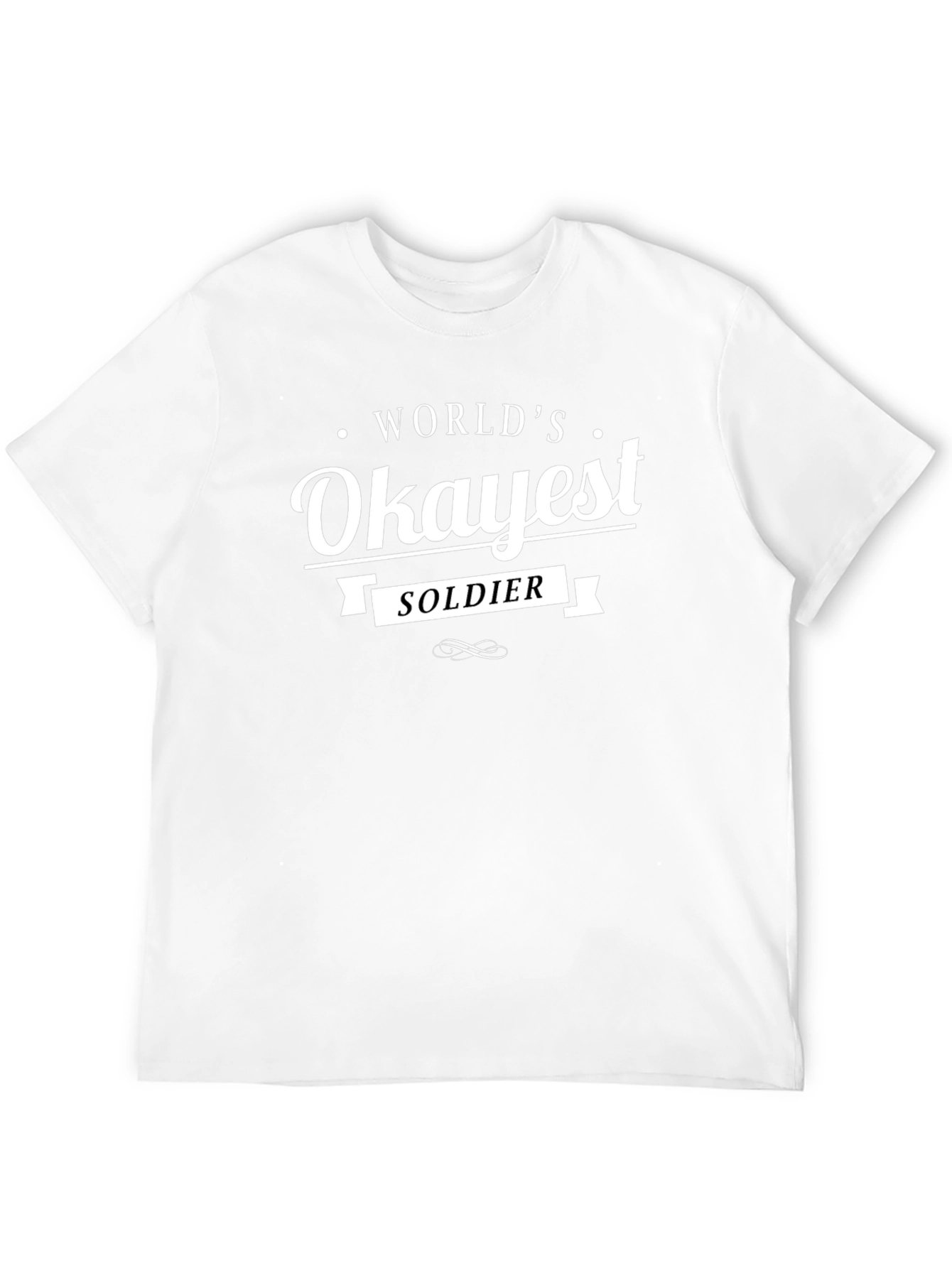 Worlds Okayest Soldier Black T-Shirt
