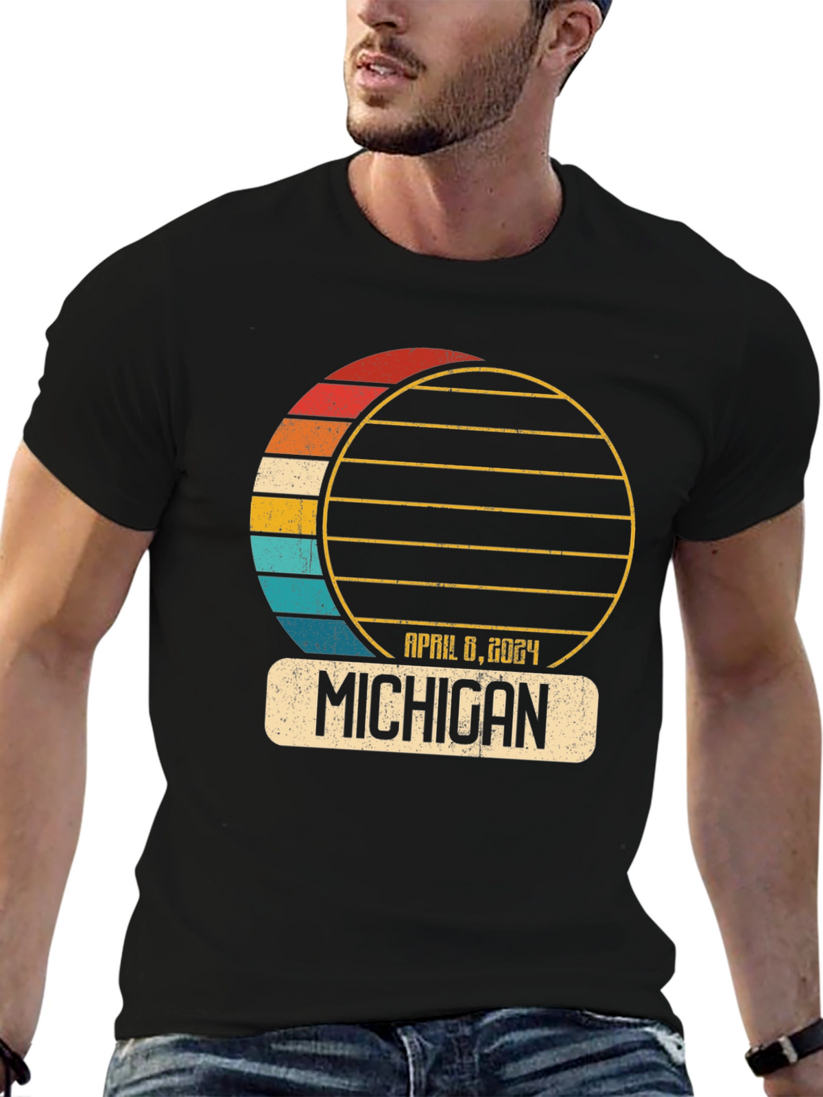 Michigan April 8 2024 Eclipse T-Shirt