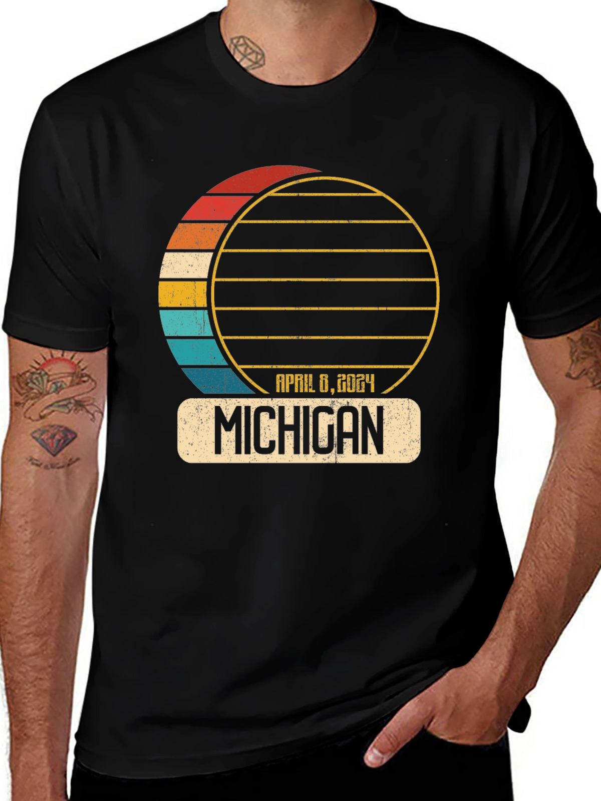 Michigan April 8 2024 Eclipse T-Shirt