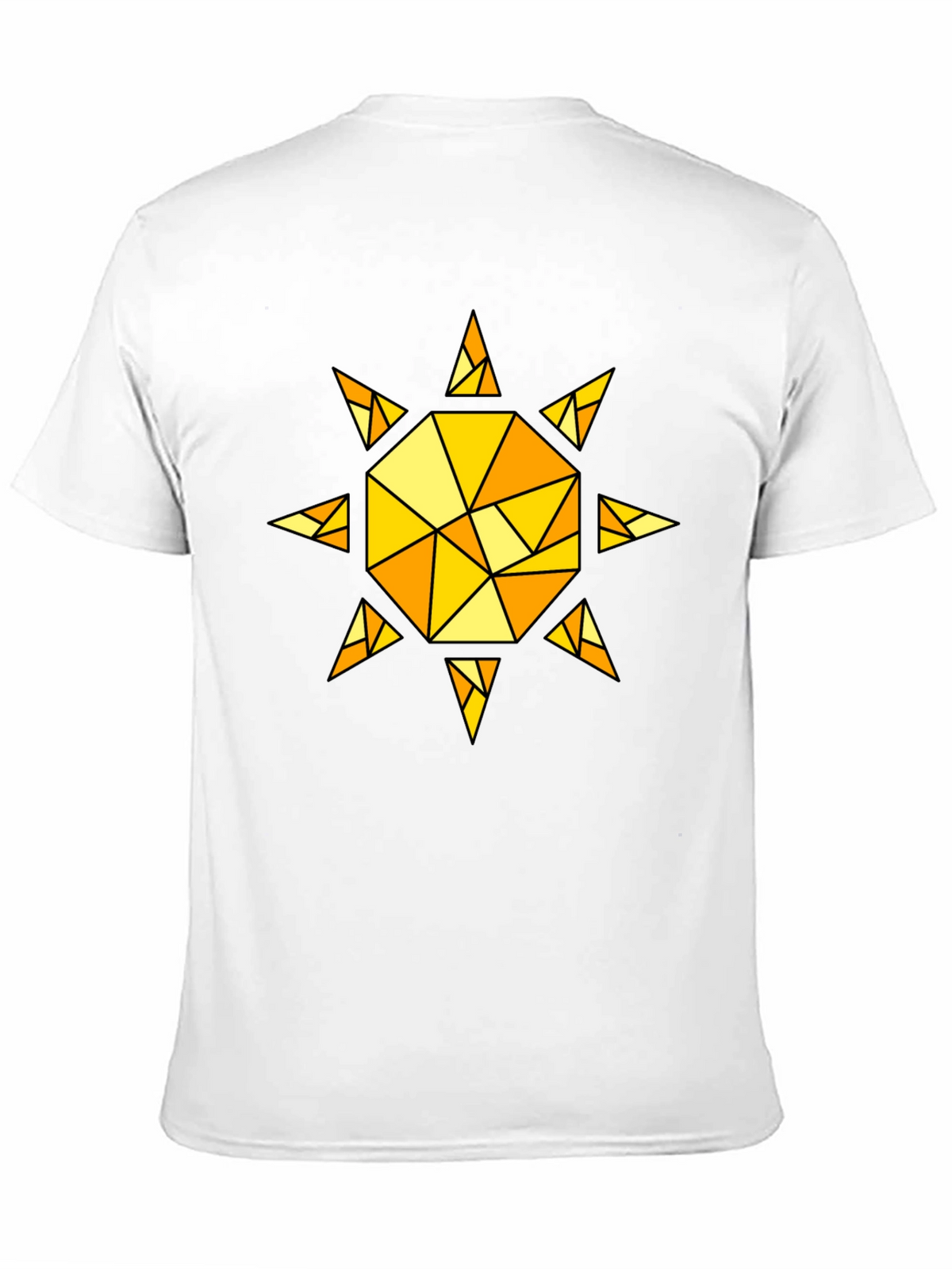 Geometric Sunburst T-Shirt - Black