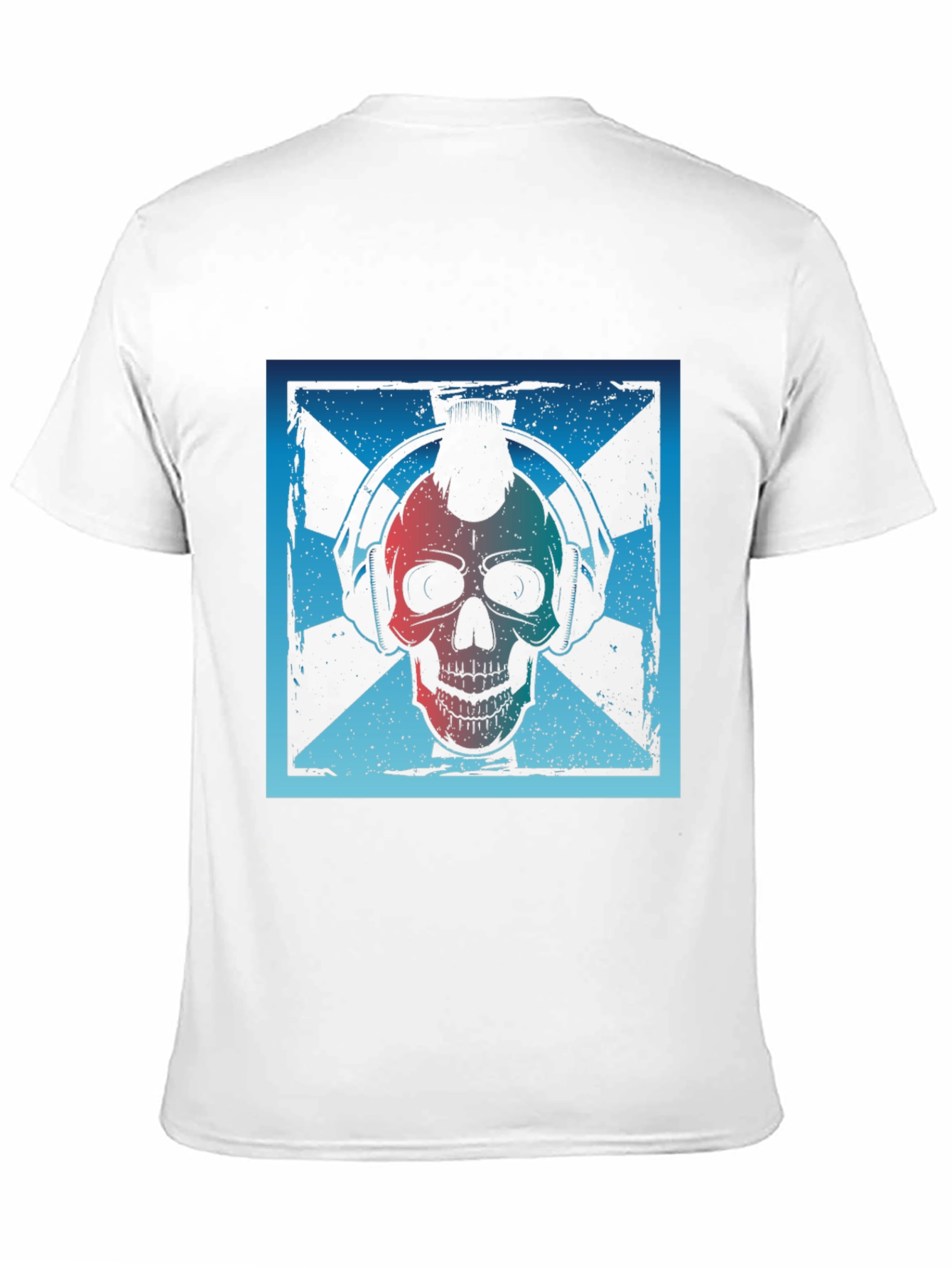 Skull DJ Graphic Tee - Black Cotton T-Shirt
