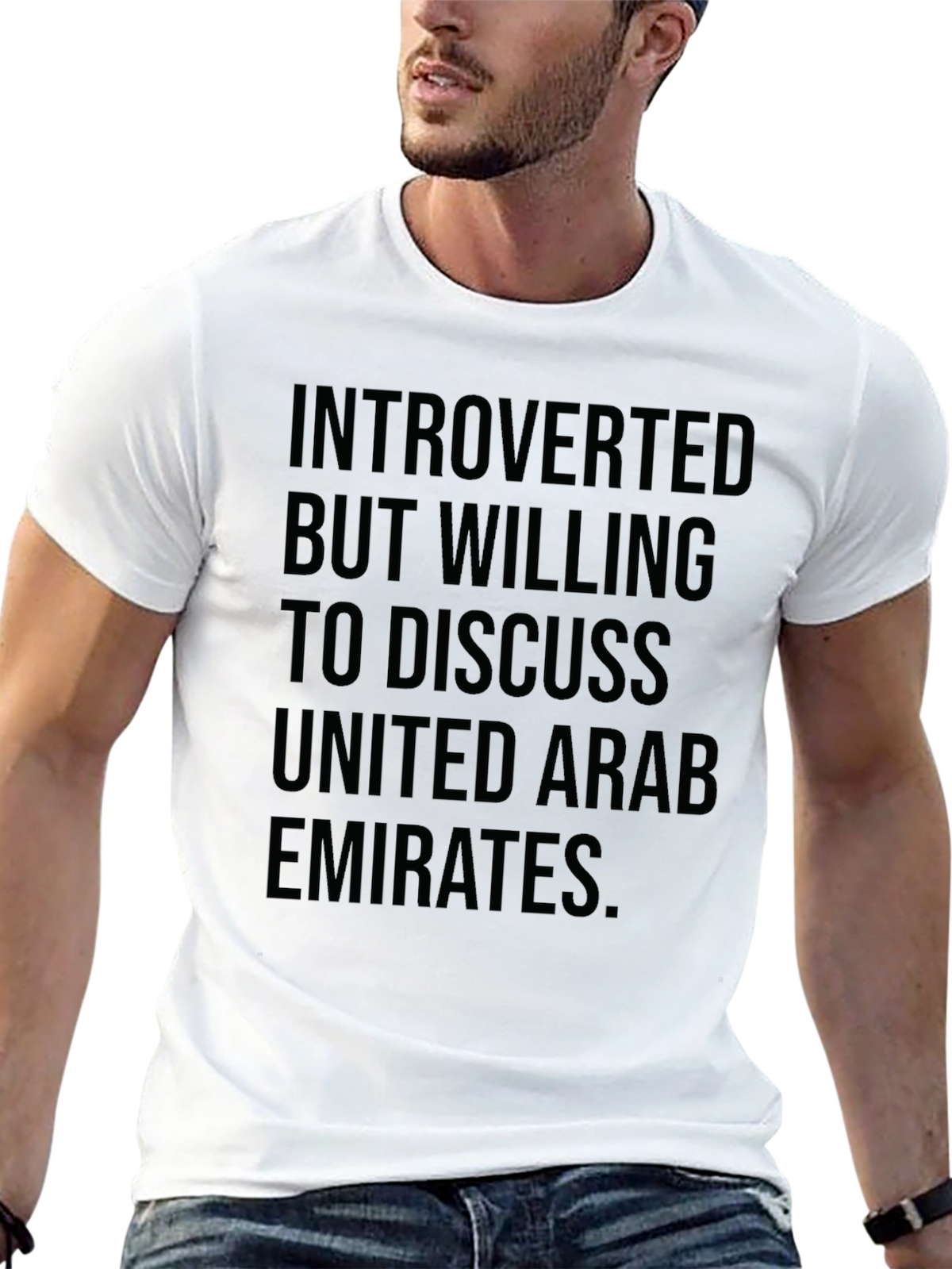 Introverted But Willing to Discuss UAE T-Shirt