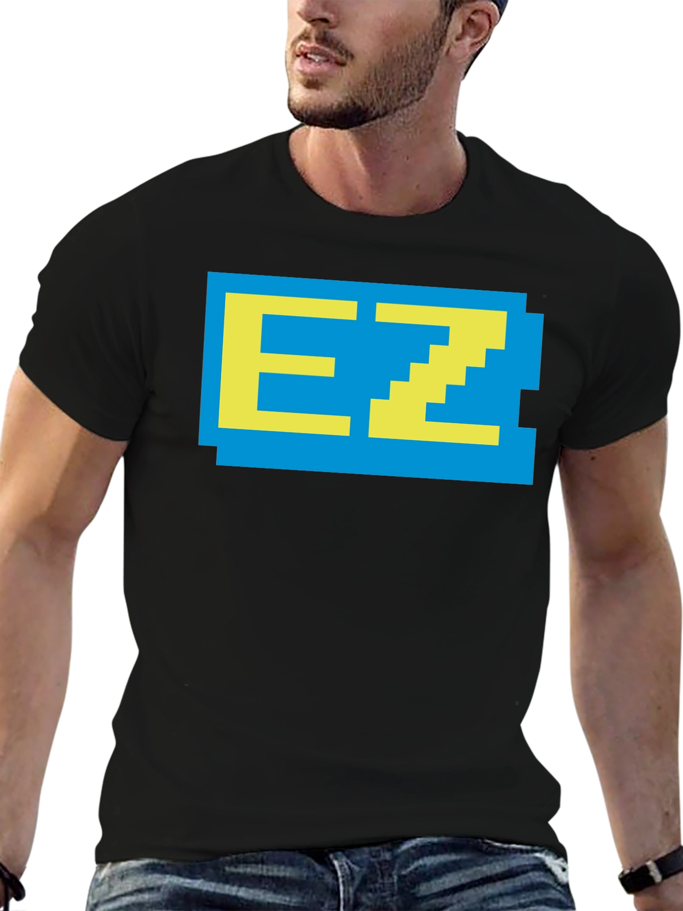 Pixelated EZ T-Shirt - Retro Gaming Style