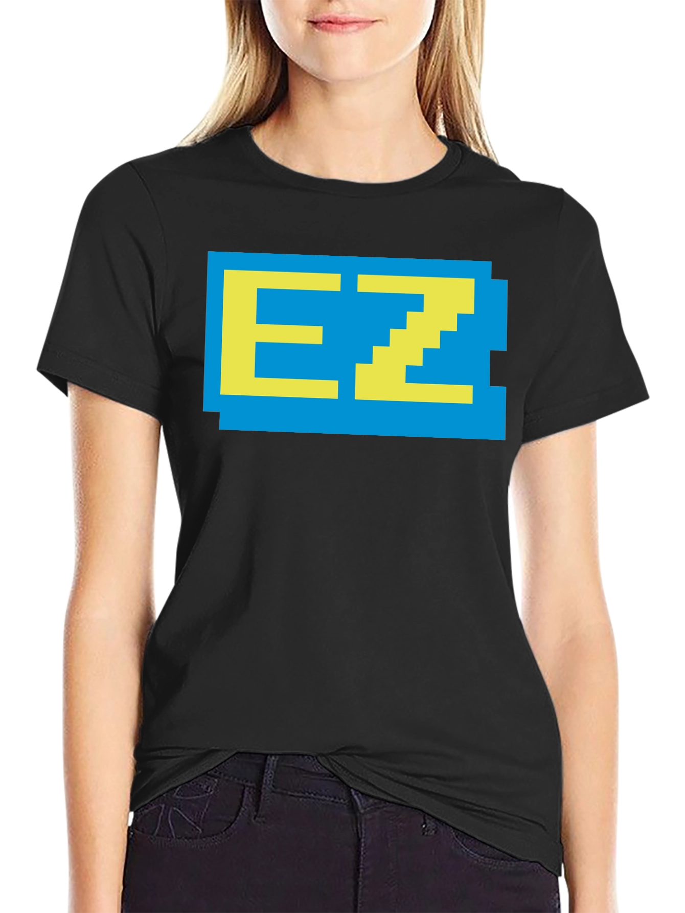 Pixelated EZ T-Shirt - Retro Gaming Style