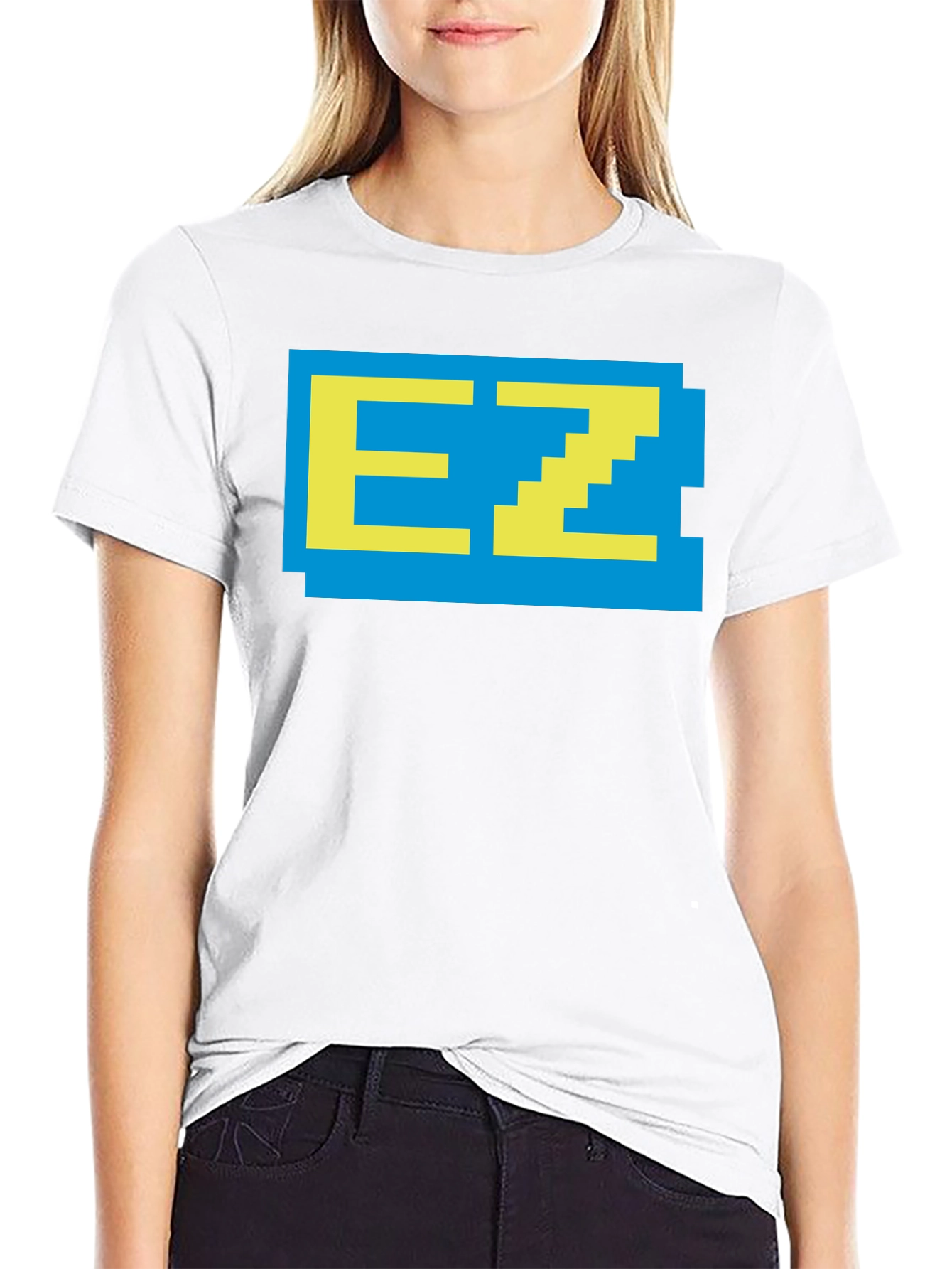 Pixelated EZ T-Shirt - Retro Gaming Style