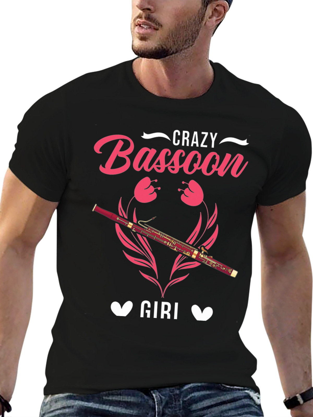 Crazy Bassoon Girl T-Shirt - Music Lover Tee