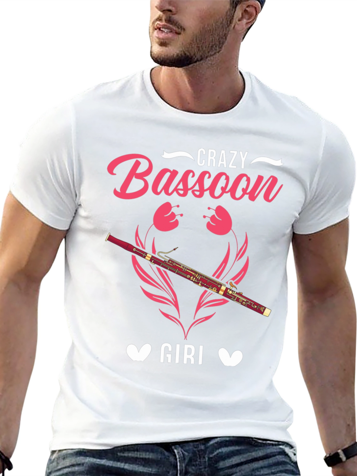 Crazy Bassoon Girl T-Shirt - Music Lover Tee