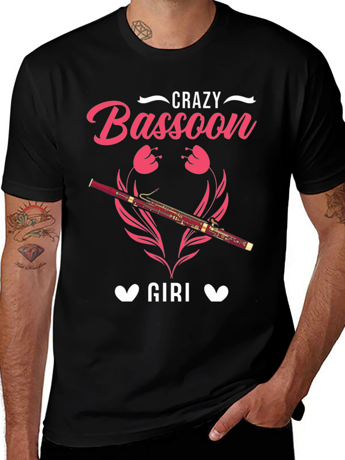 Crazy Bassoon Girl T-Shirt - Music Lover Tee