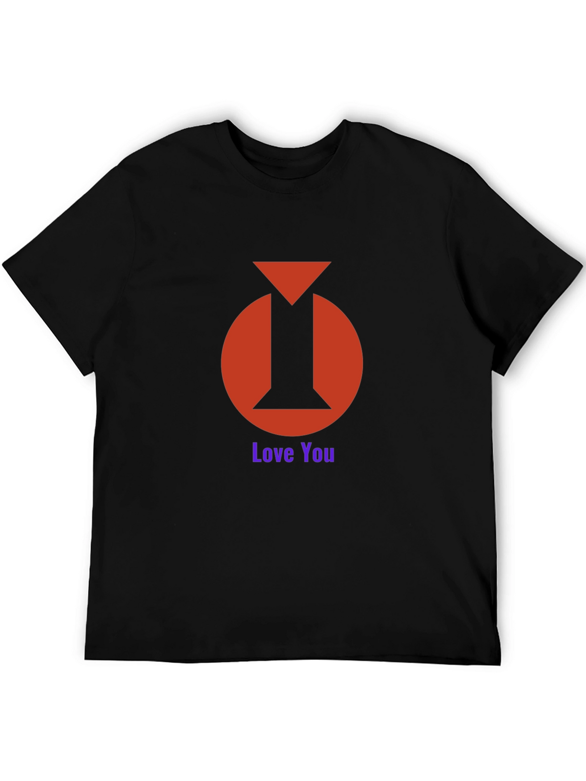 I Heart You Graphic Tee - Black Cotton Blend