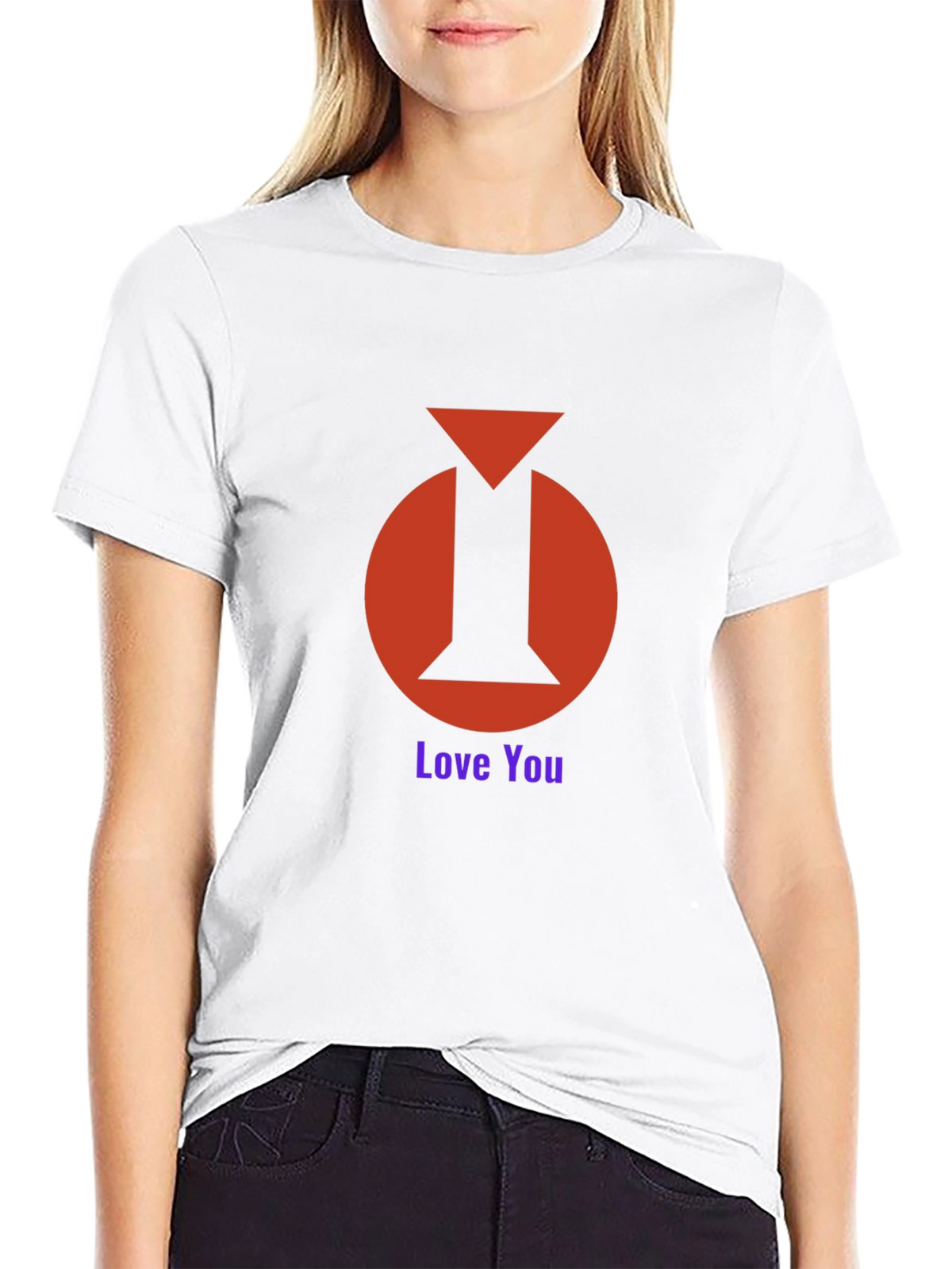 I Heart You Graphic Tee - Black Cotton Blend