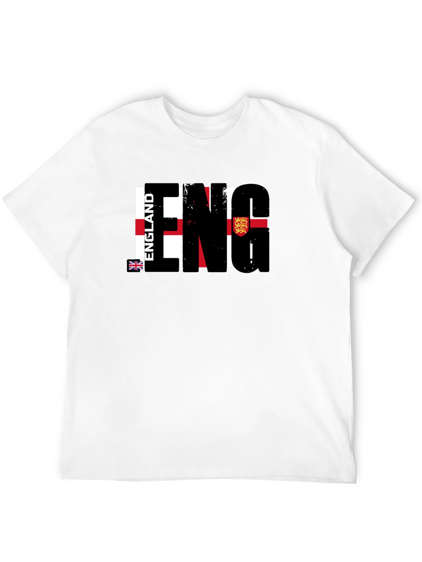 England Flag Graphic T-Shirt - Black