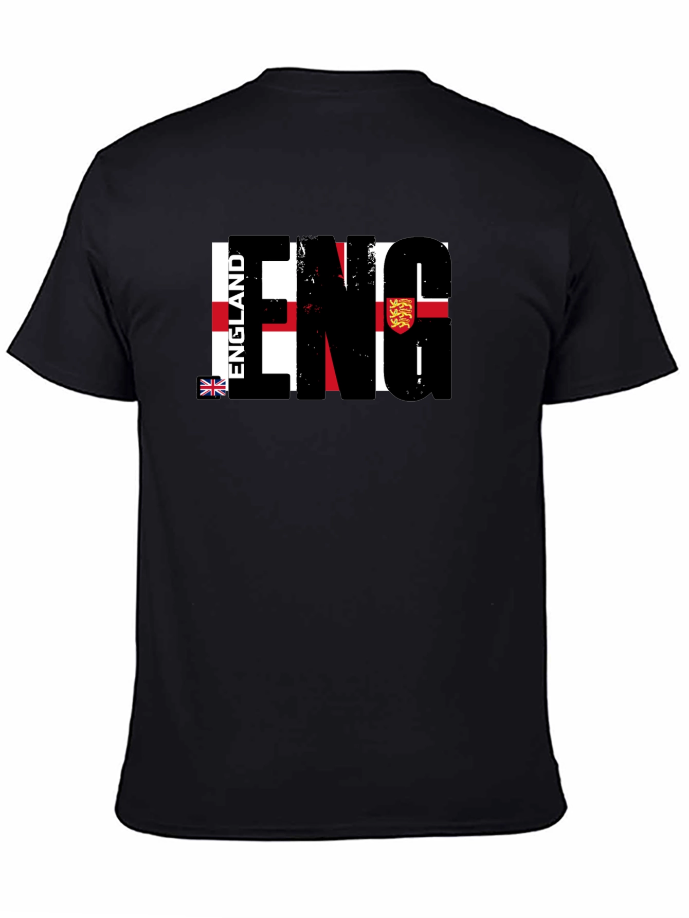 England Flag Graphic T-Shirt - Black