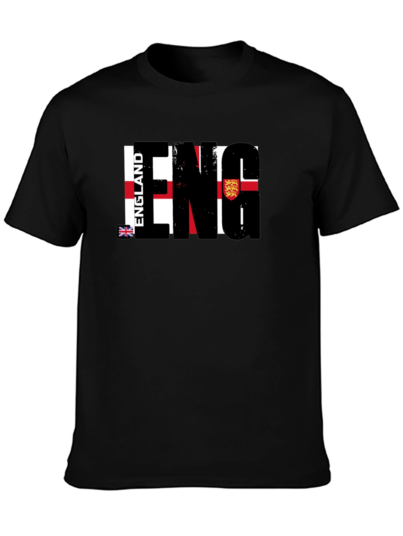 England Flag Graphic T-Shirt - Black