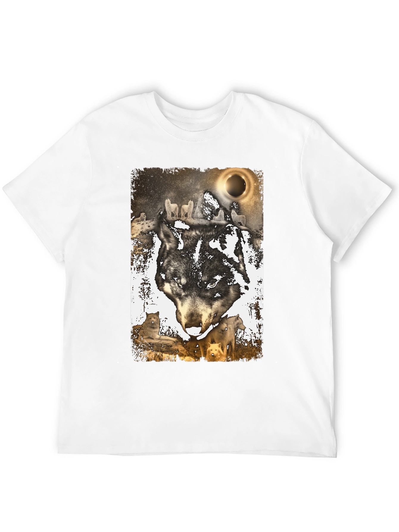 Wolf Pack Graphic Tee - Lunar Eclipse Design