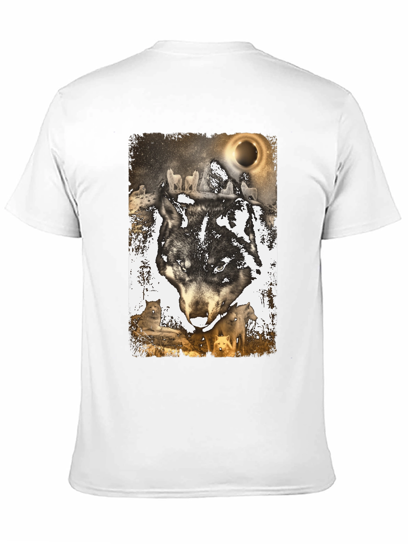 Wolf Pack Graphic Tee - Lunar Eclipse Design