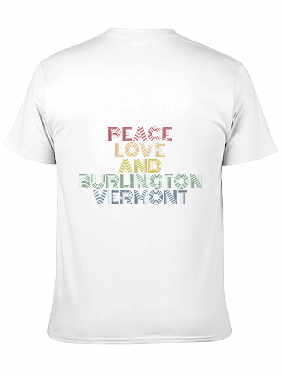 Peace Love Burlington Vermont Black T-Shirt
