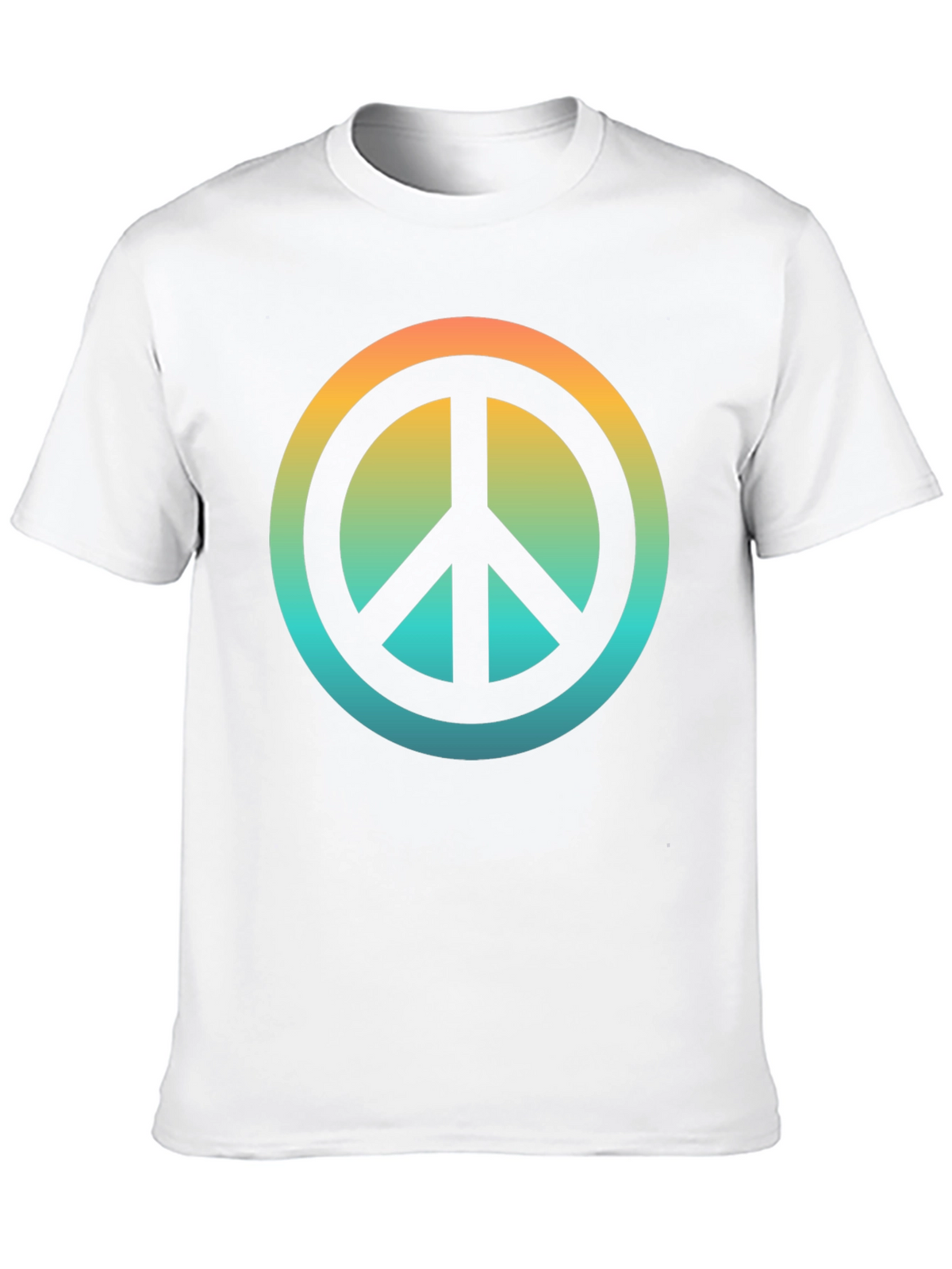 Retro Peace Sign Graphic T-Shirt - Black