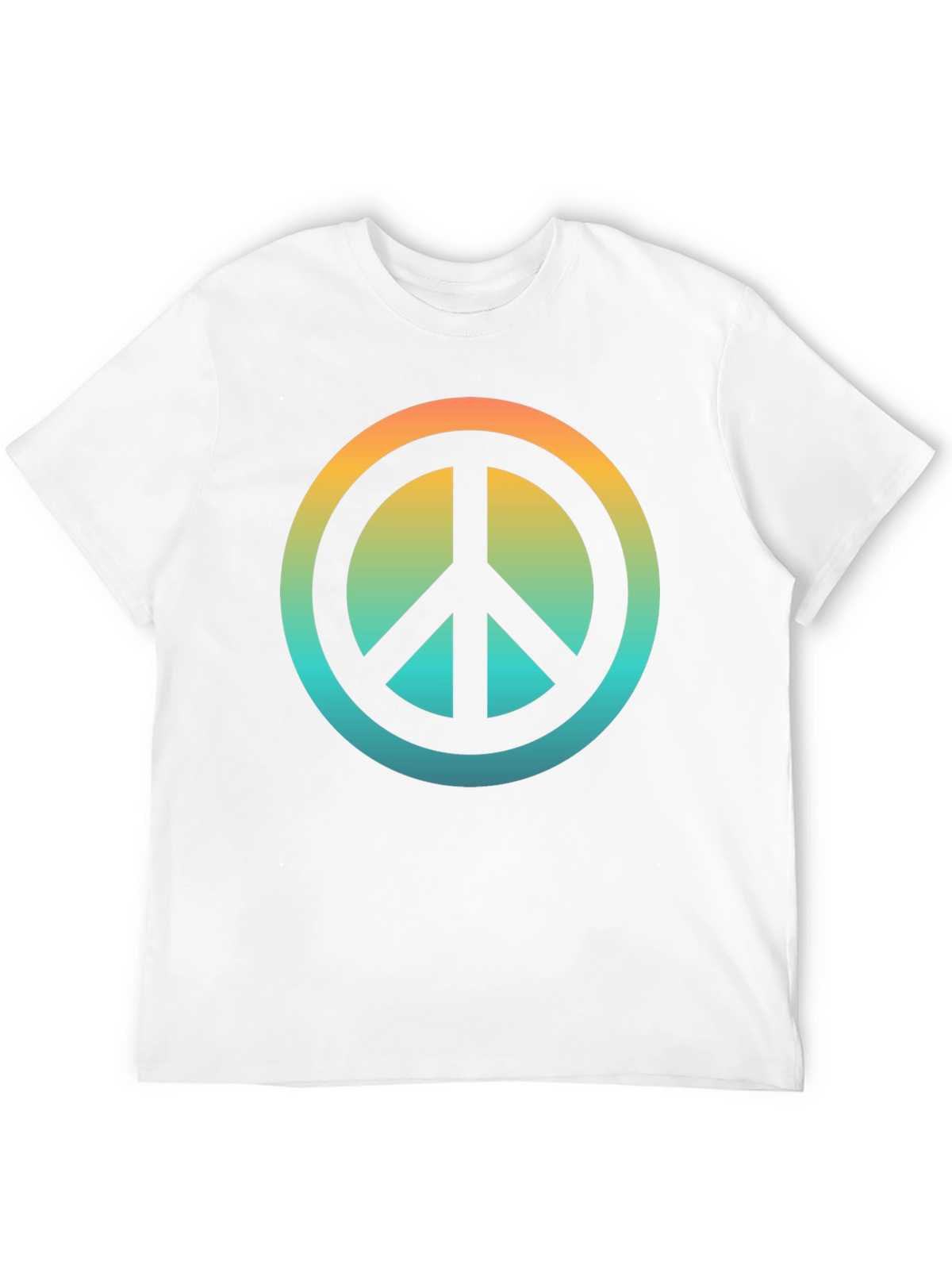 Retro Peace Sign Graphic T-Shirt - Black