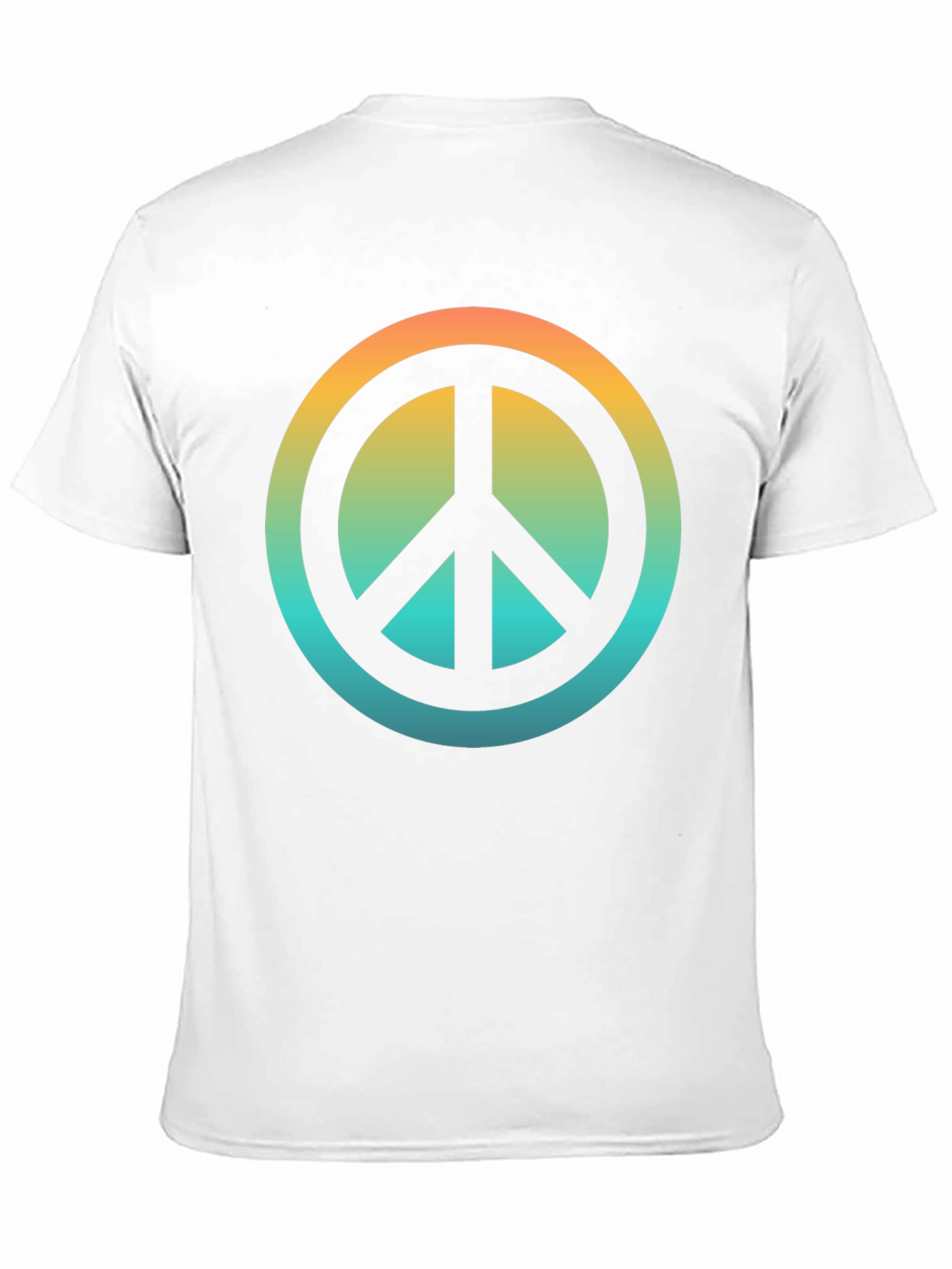 Retro Peace Sign Graphic T-Shirt - Black