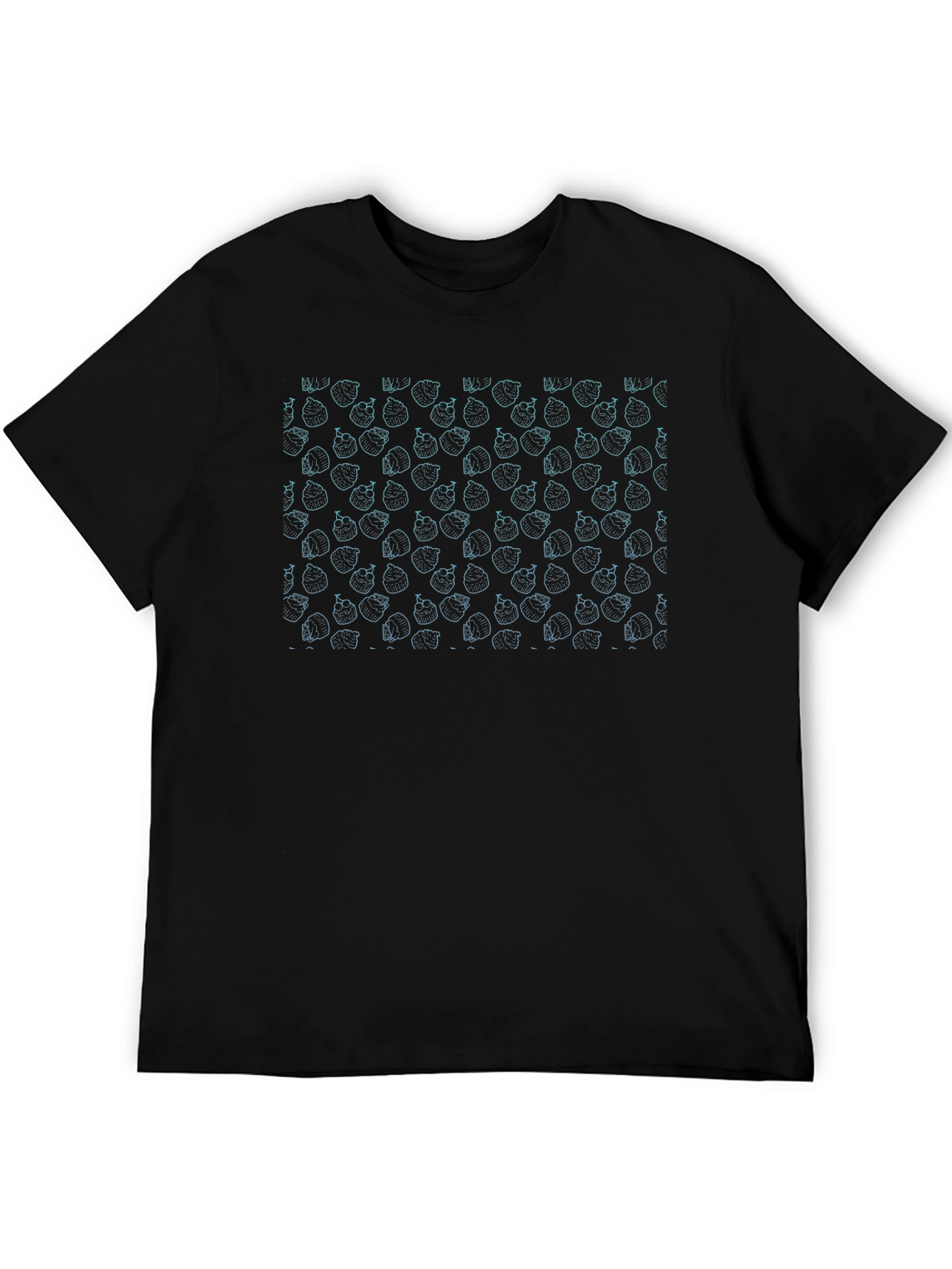 Unique Patterned Black T-Shirt