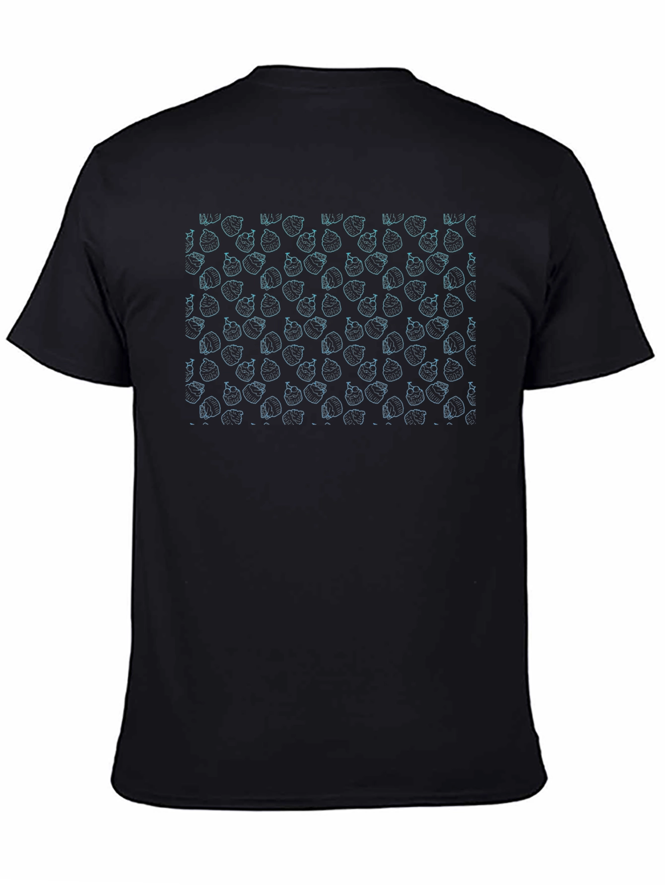 Unique Patterned Black T-Shirt