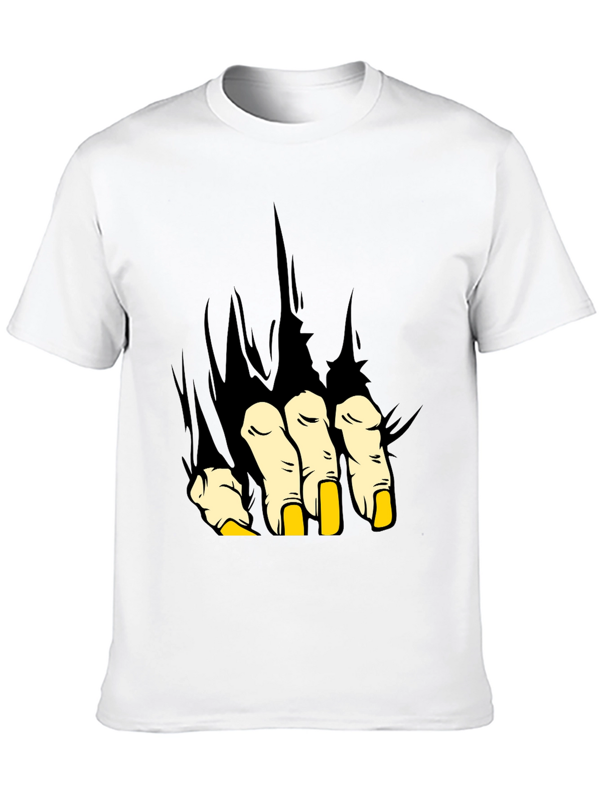 Monster Hand Graphic Print Black T-Shirt