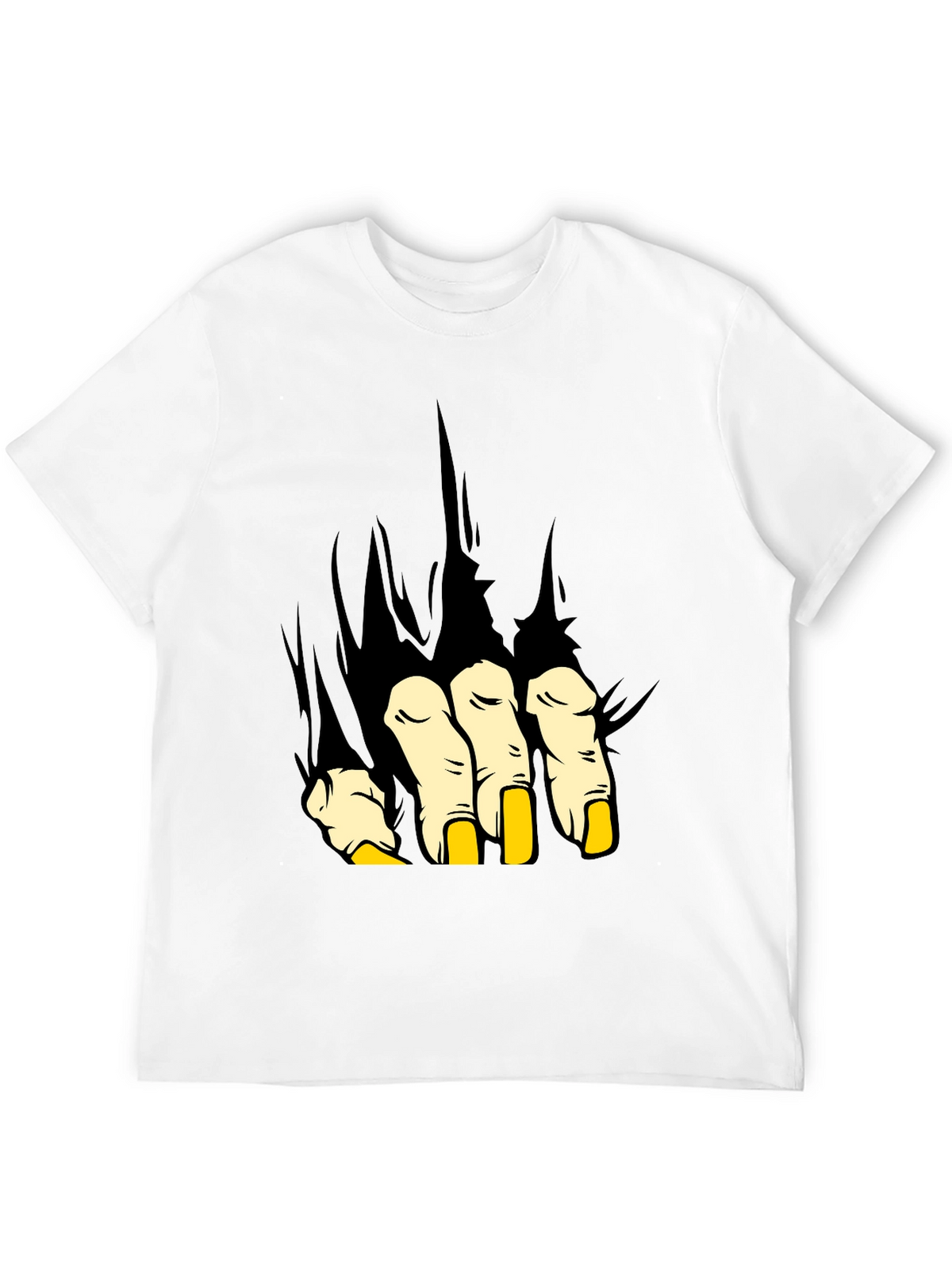 Monster Hand Graphic Print Black T-Shirt